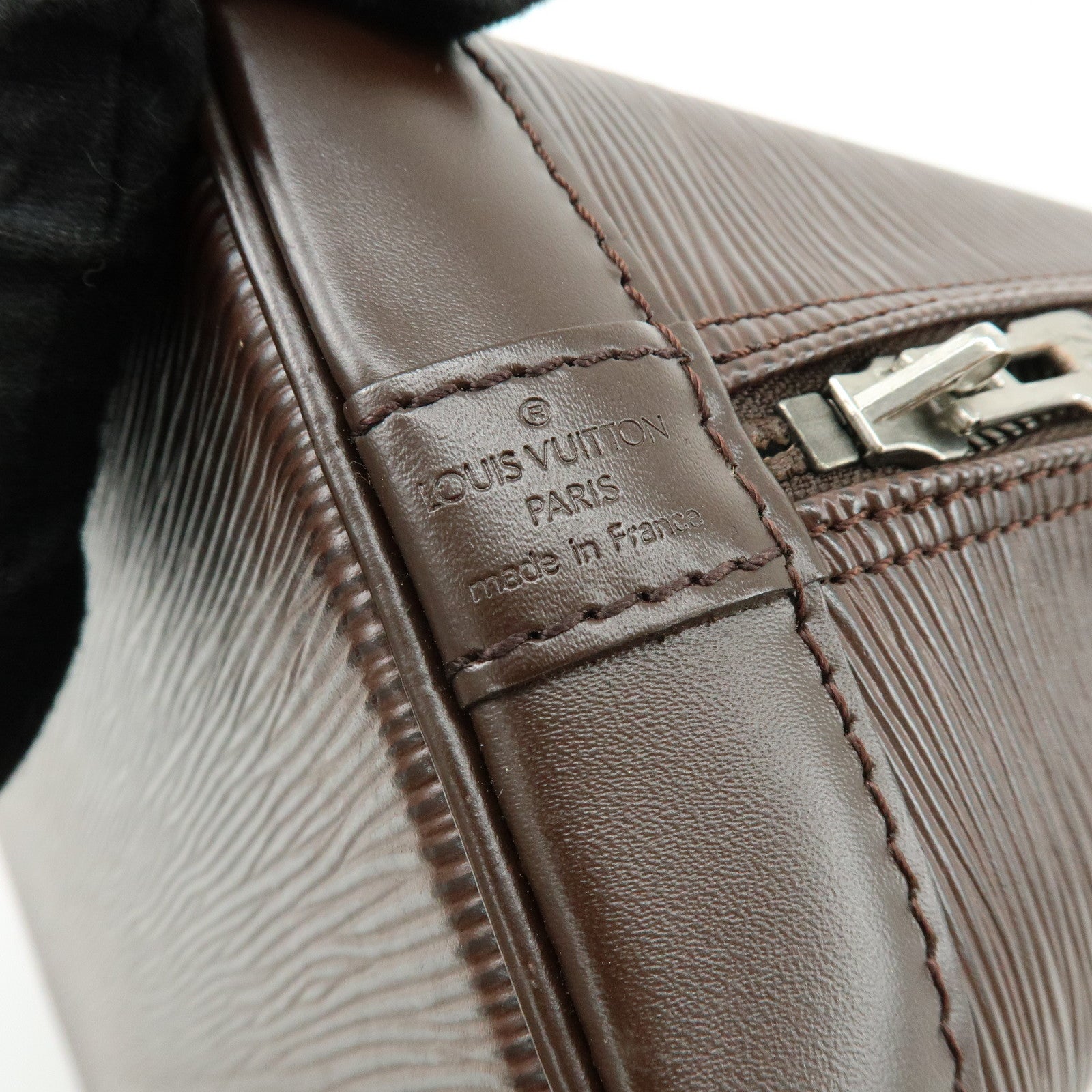 Louis Vuitton Epi Leather Alma Hand Bag Mocha Brown M5214D