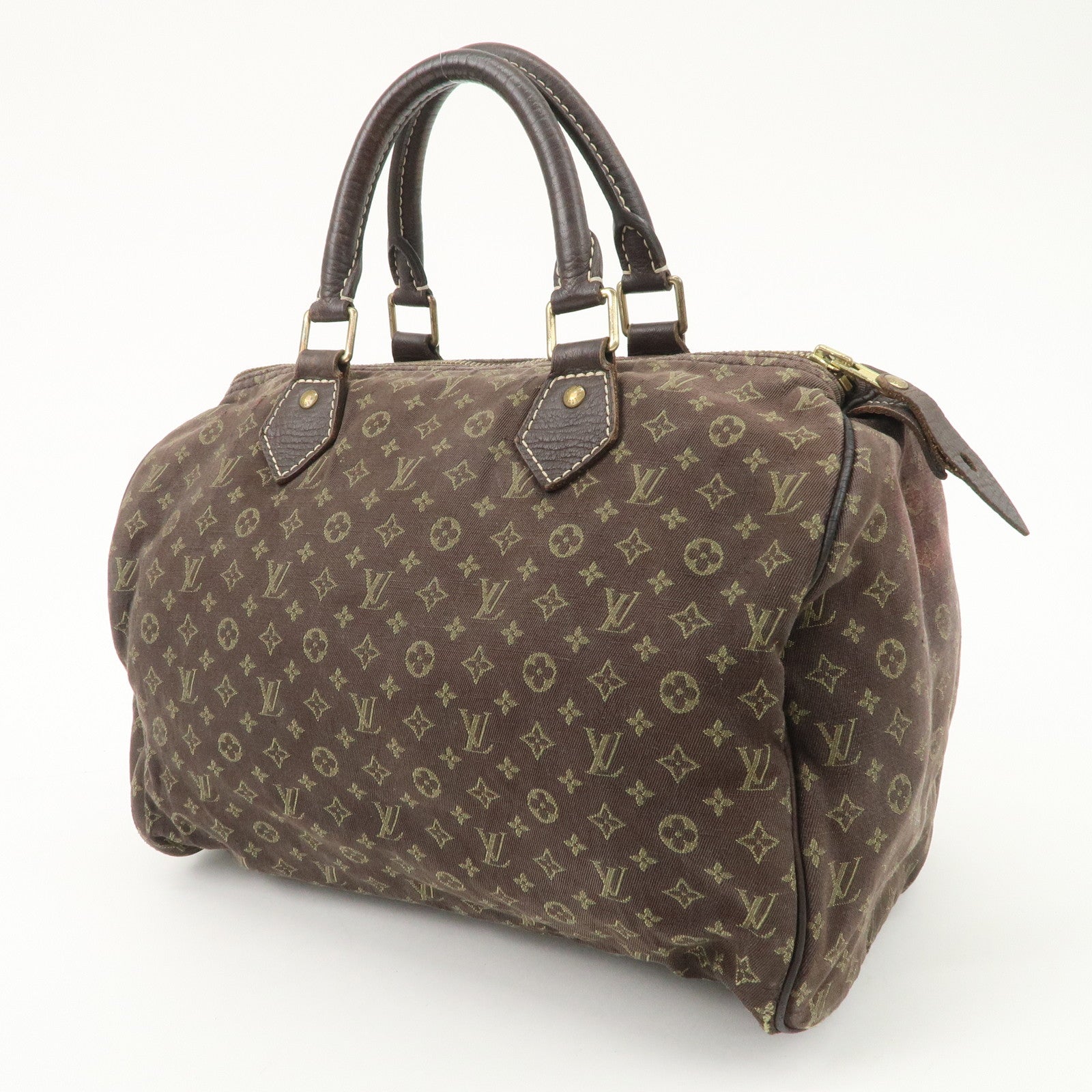 Louis Vuitton Monogram Mini Lin Speedy 30 Boston Bag Ebene M95224 Used Used