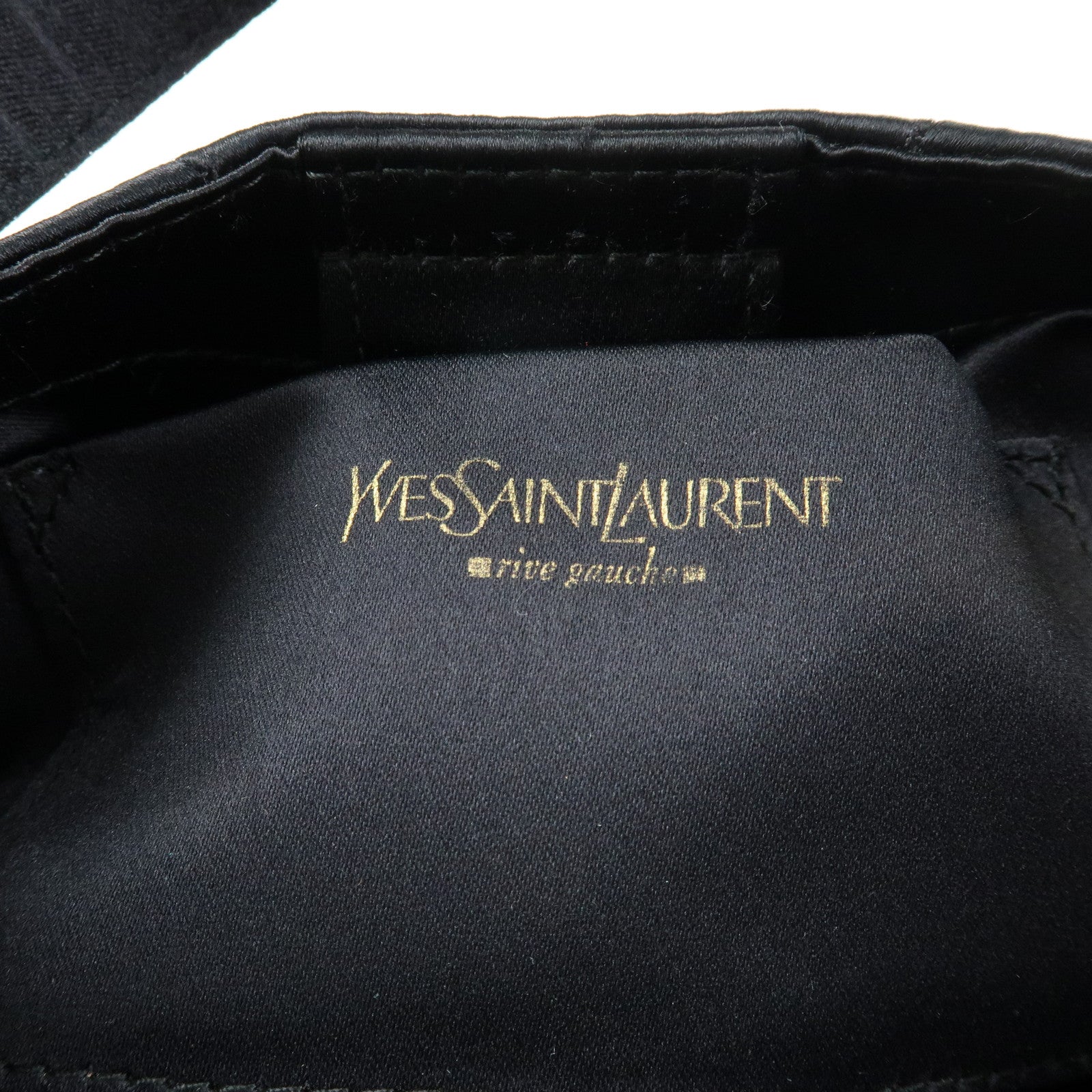 SAINT LAURENT PARIS YSL YVES SAINT LAURENT Velvet Satin Hand Bag