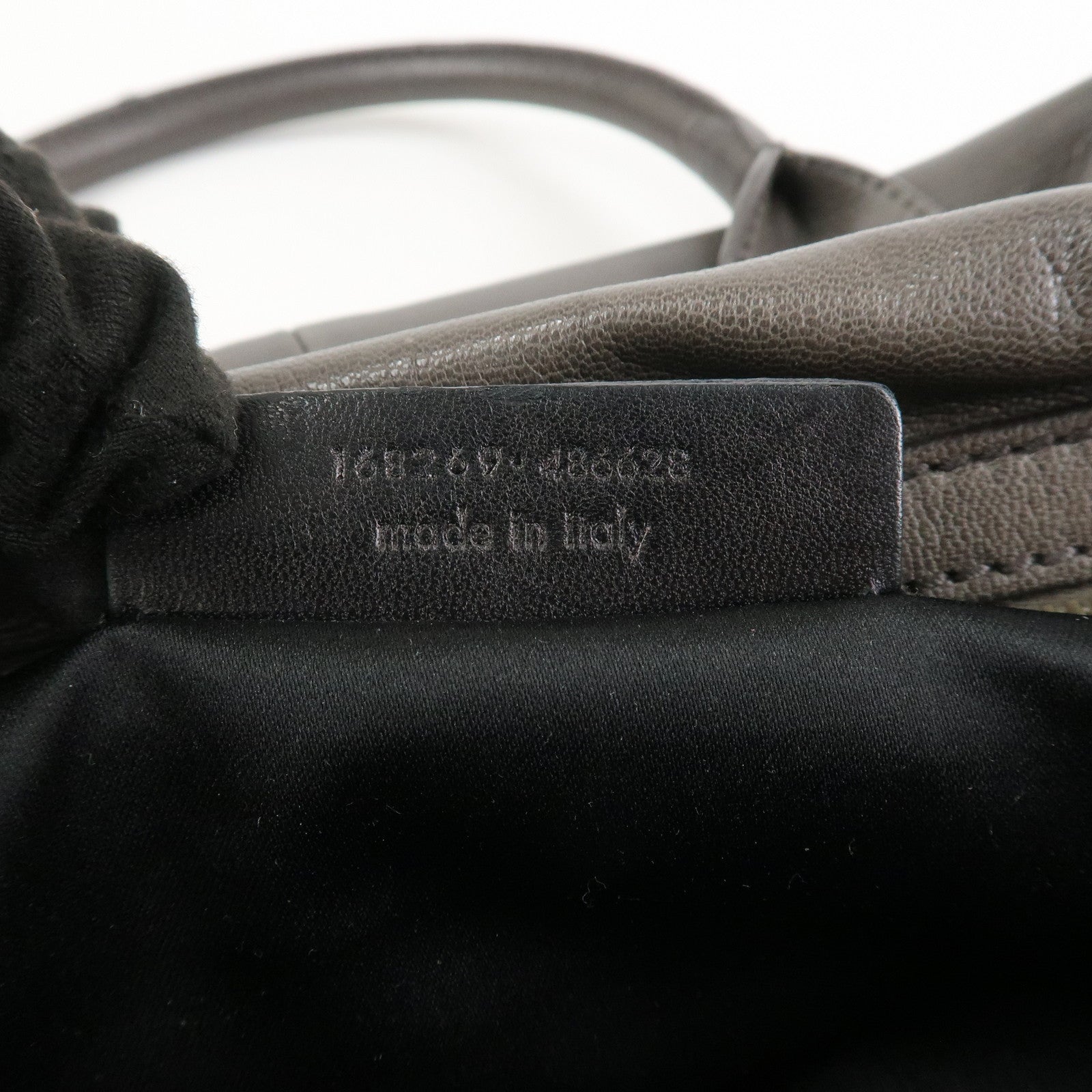 SAINT LAURENT PARIS Muse Leather Shoulder Bag Hand Bag Gray 168269