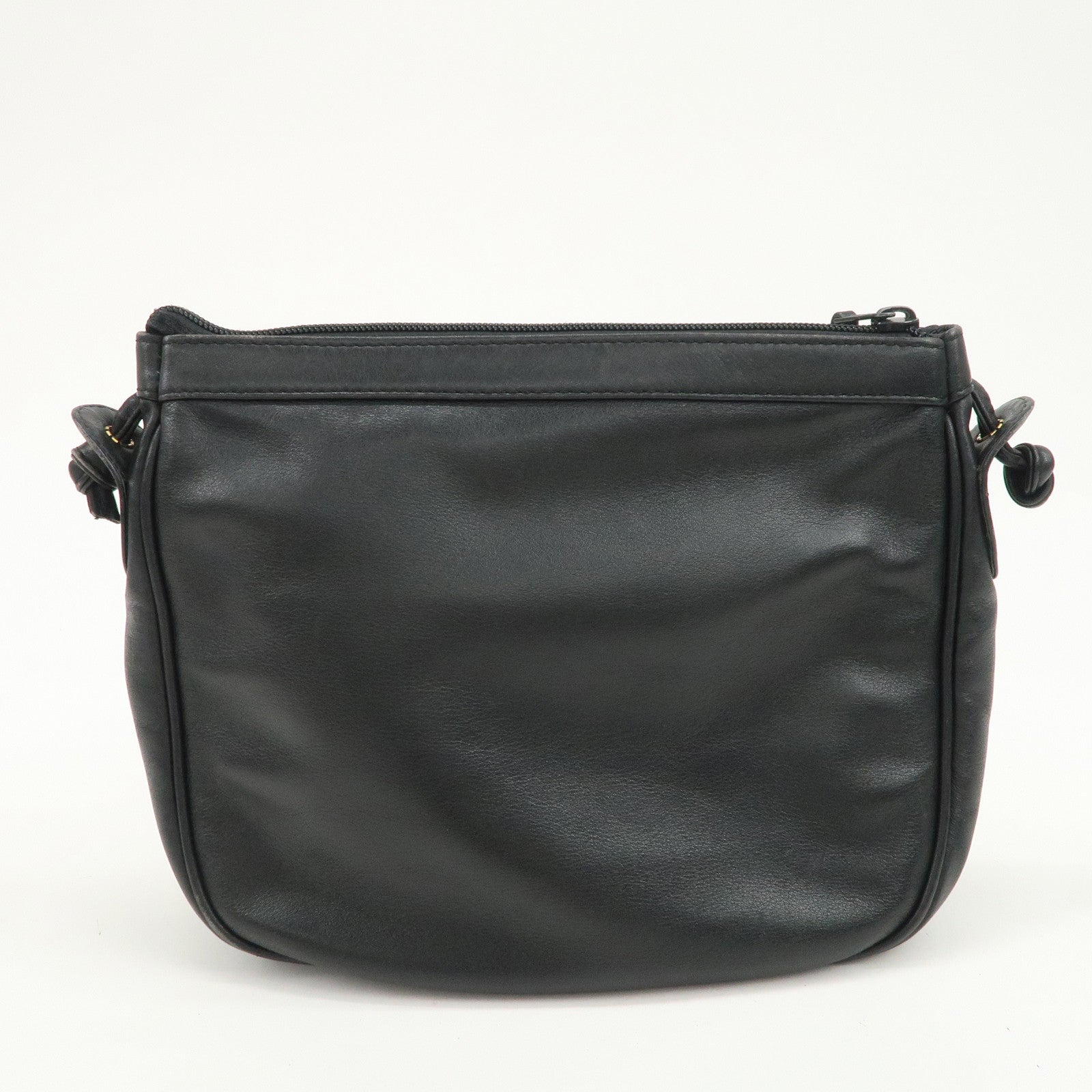LOEWE Anagram Logo Leather Shoulder Bag Crossbody Bag Black