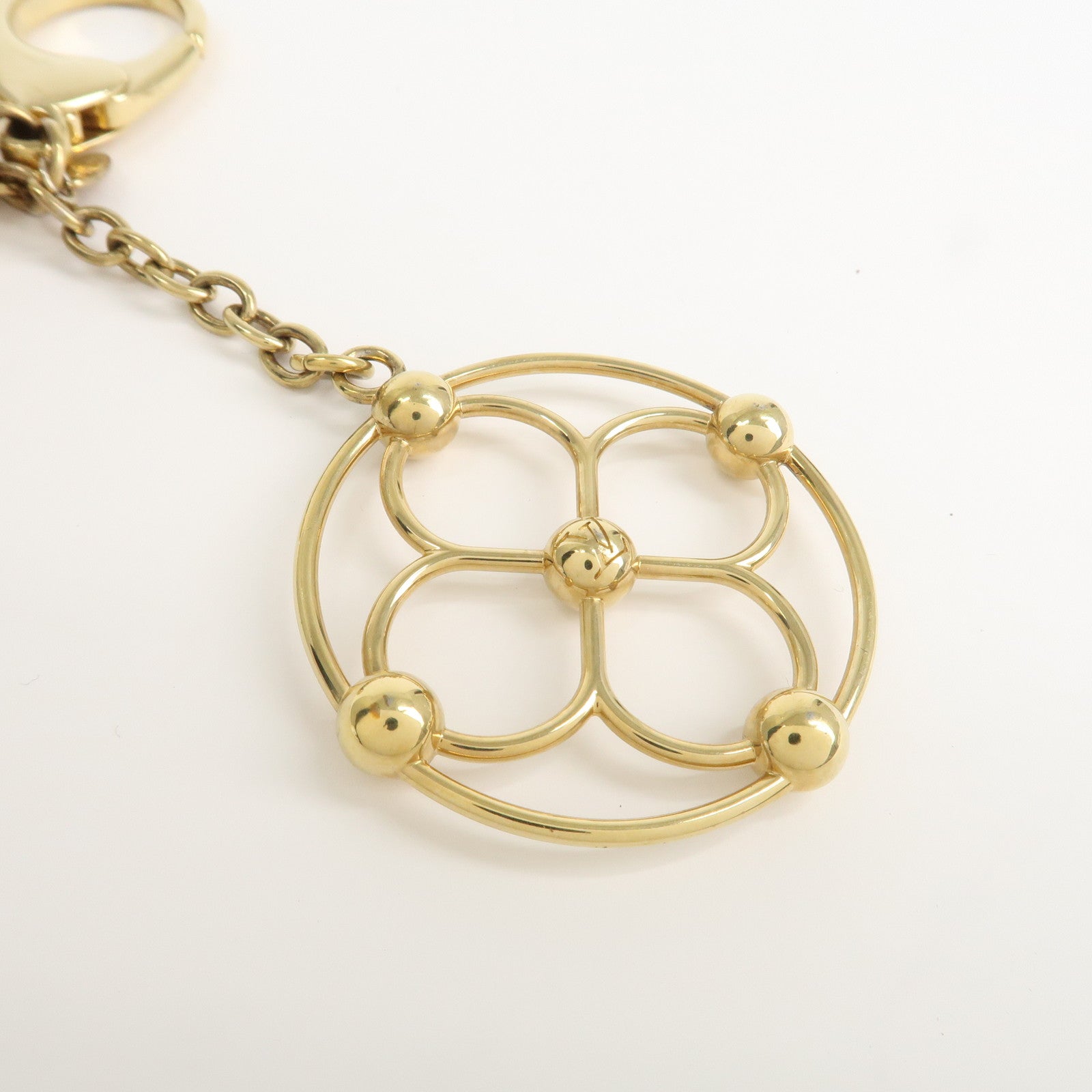 Louis Vuitton Bloomy Key Chain Bag Charm Gold M67931 Used