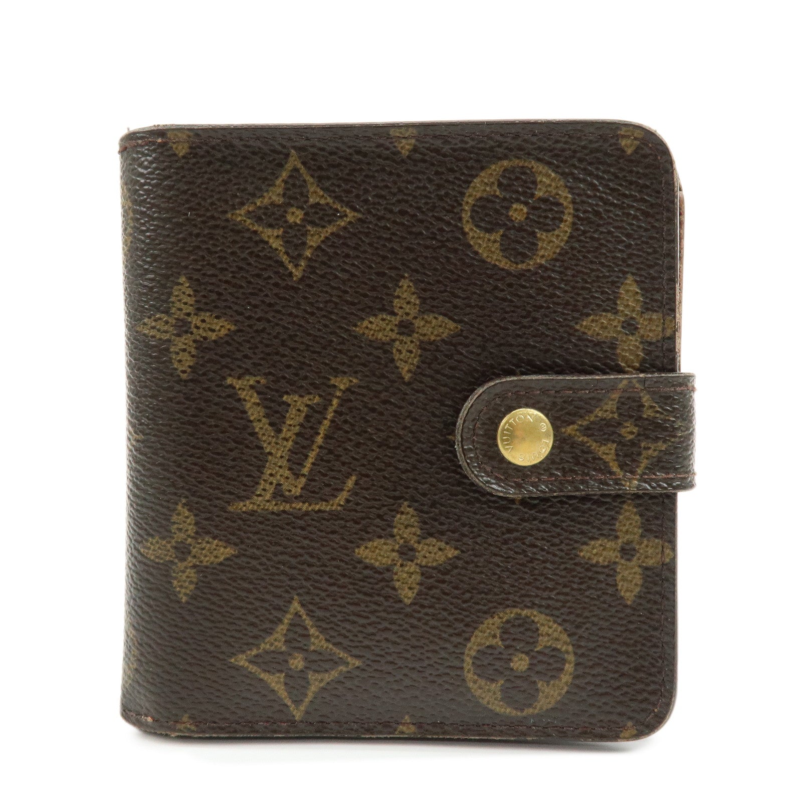 Louis Vuitton Monogram Compact Zippy Wallet Brown M61667