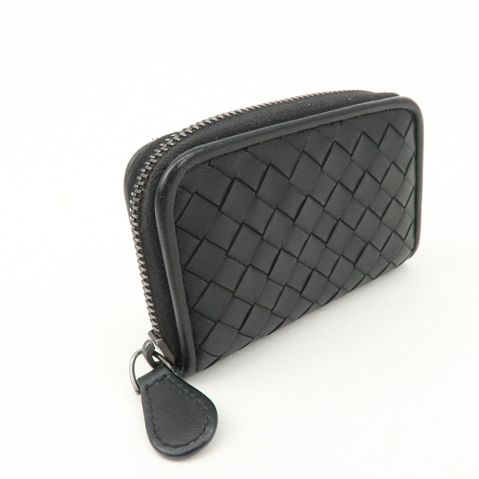 BOTTEGA VENETA Intrecciato Leather Round Zippy Coin Case 114075