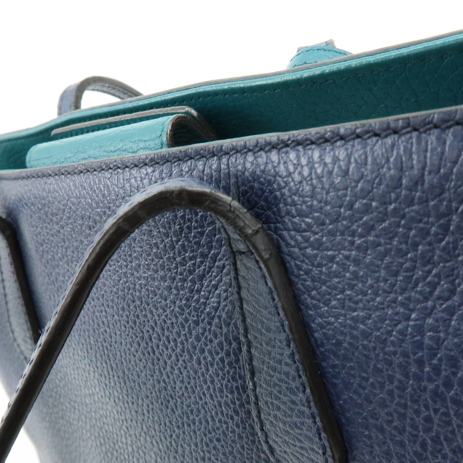 GUCCI Swing Interlocking G Calf Leather Tote Hand Bag Navy 354408