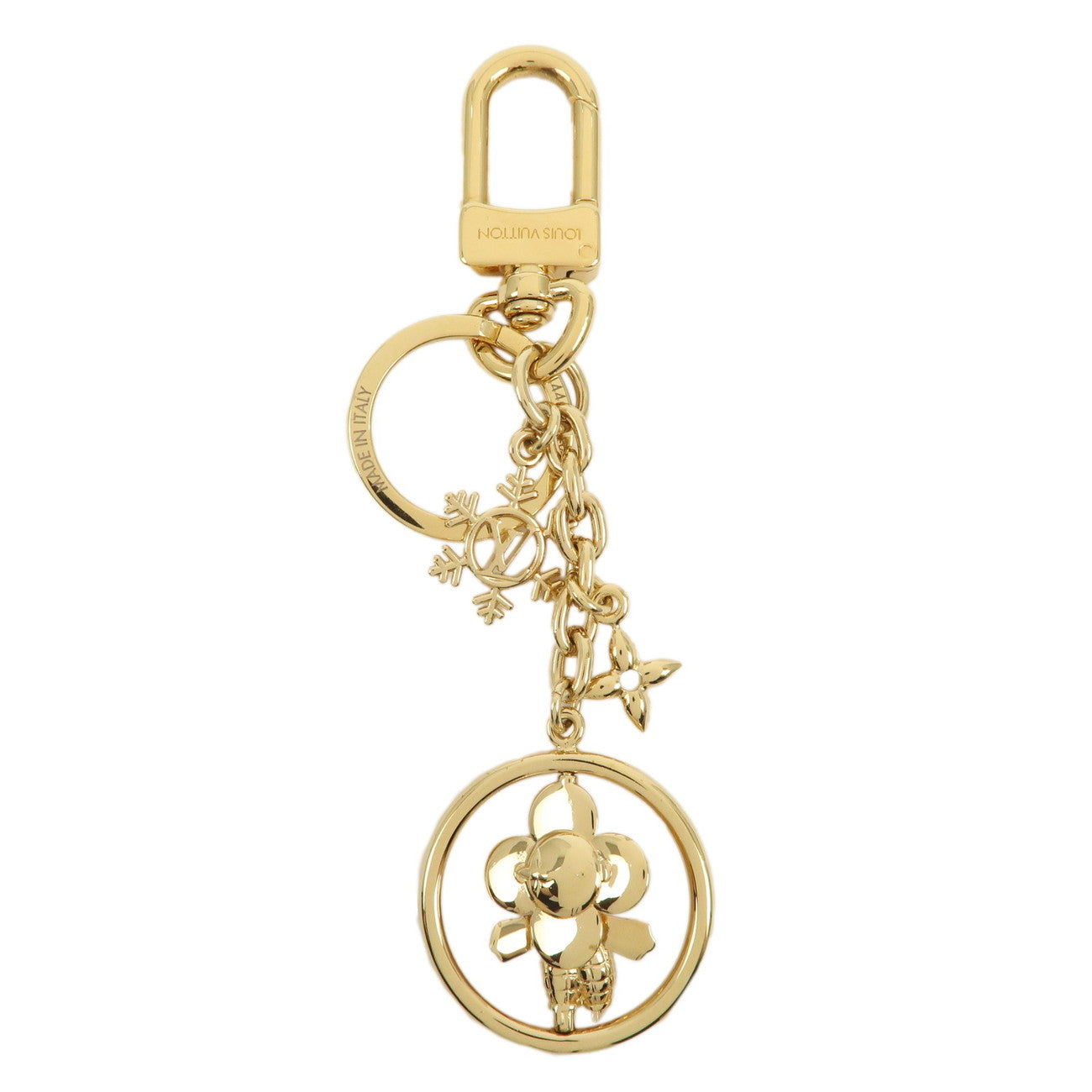 Louis Vuitton Vivienne Ice Skate Bag Charm Key Chain Gold M01444