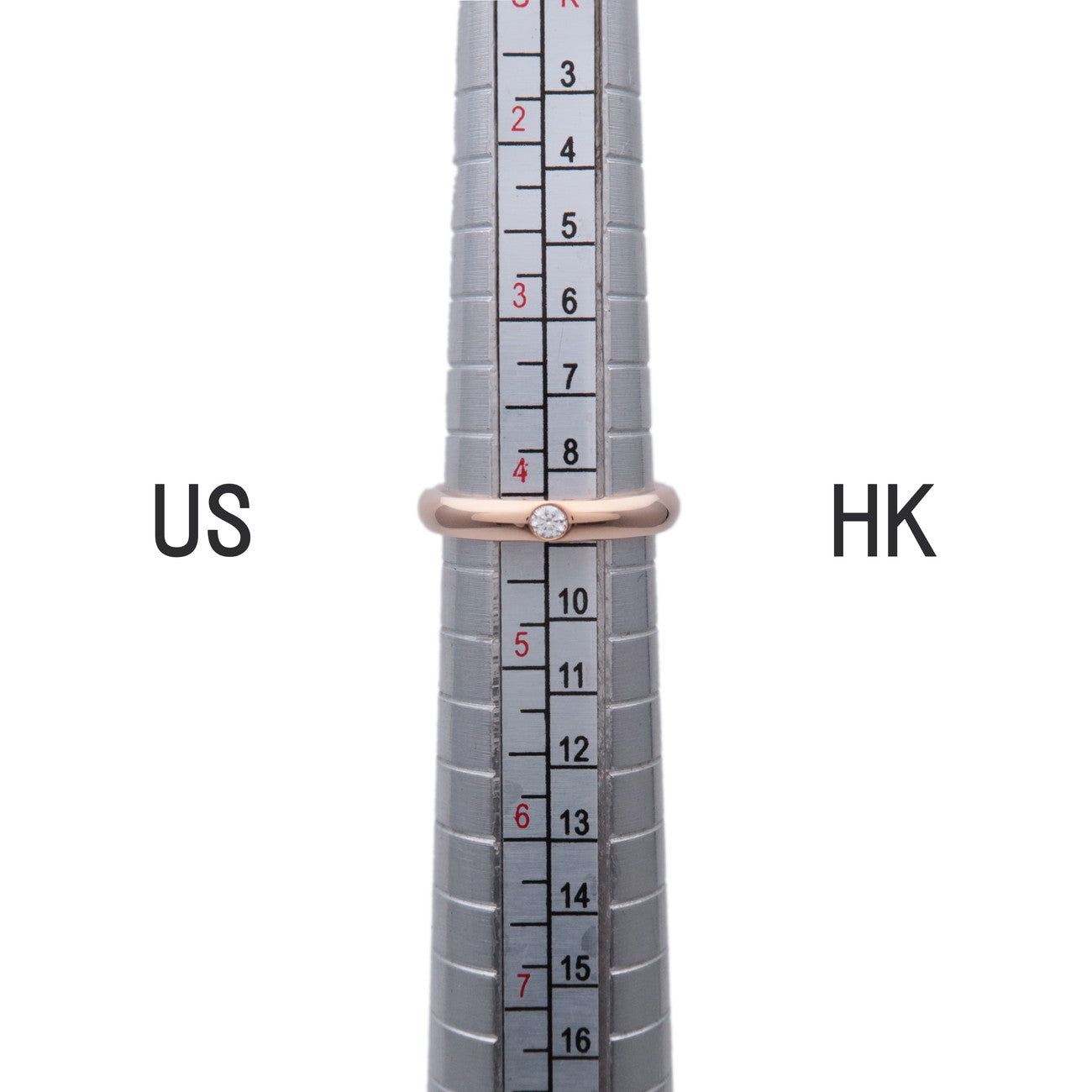 HARRY WINSTON Marrige Ring 1P Diamond 750PG Rose Gold US4-4.5