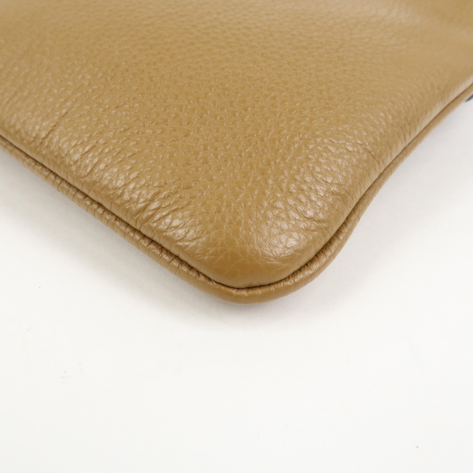 JIMMY CHOO Leather KIMI MESSANGER Studs Shoulder Bag Brown