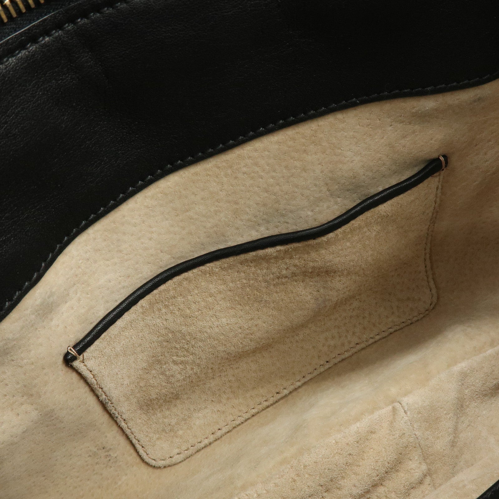 PRADA Logo Leather 2Way Bag Hand Bag Shoulder Bag Black Gold BN1903