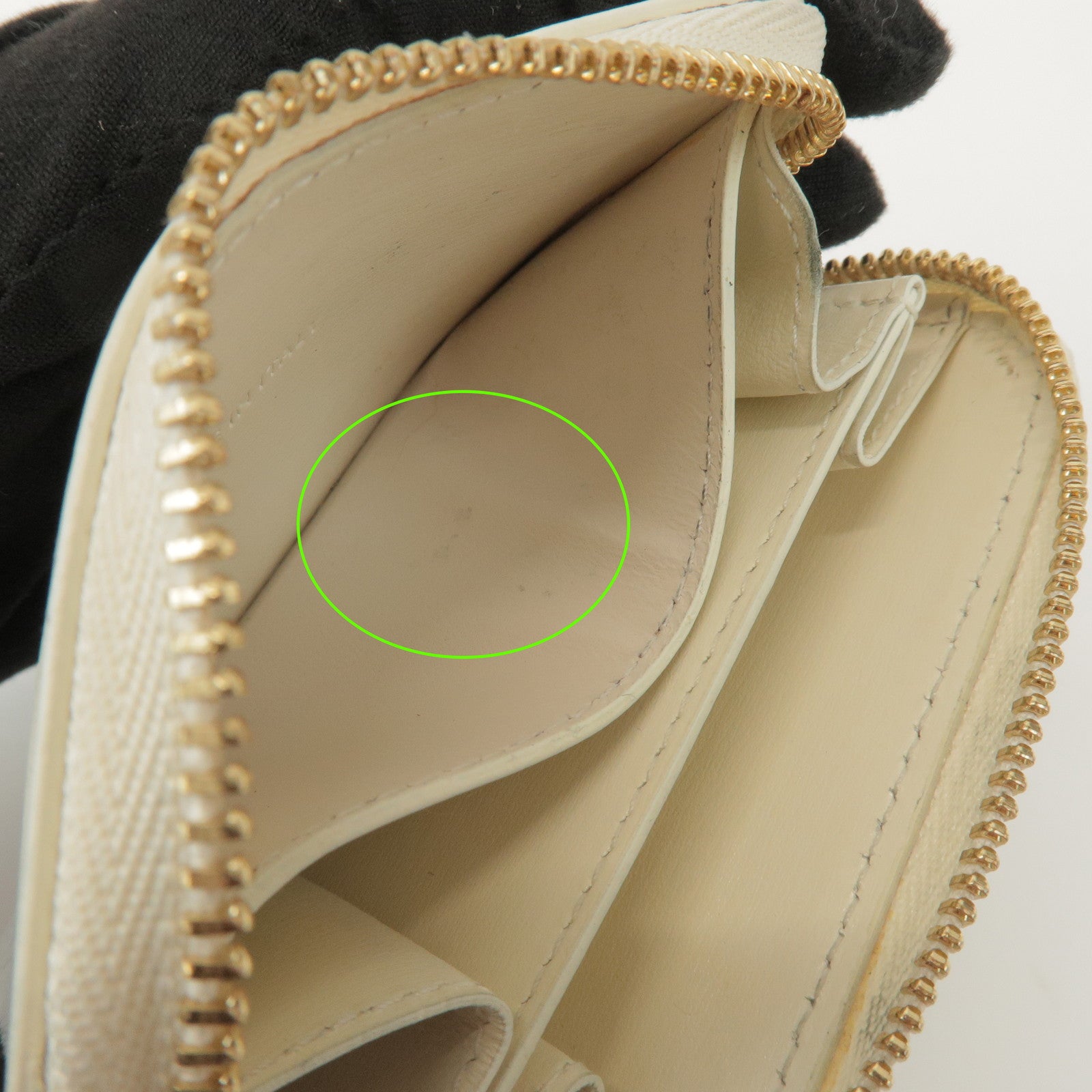 JIL SANDER Logo Leather Round Zippy Coin Case Coin Wallet Ivory