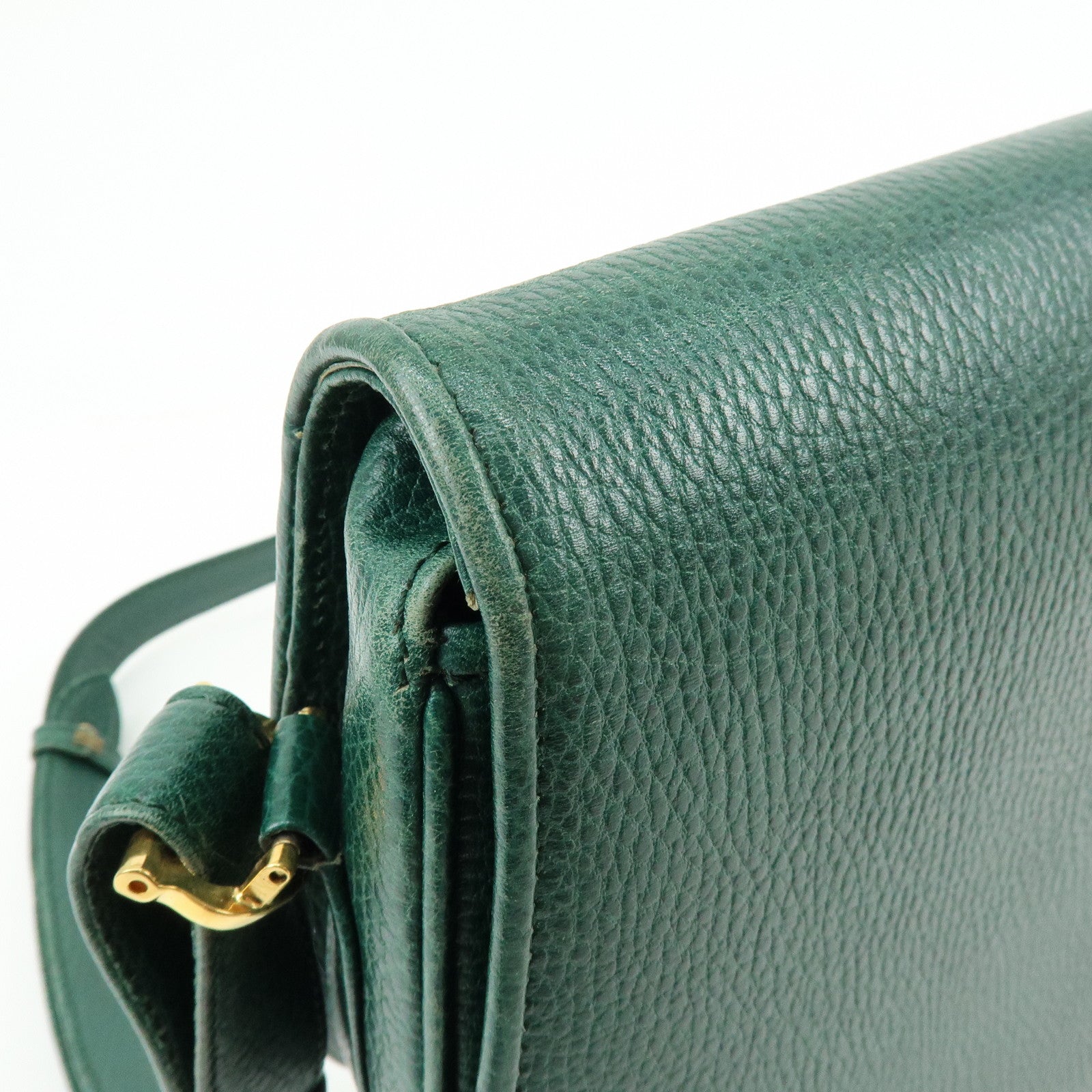Cartier Must de Cartier Leather Flap Shoulder Bag Green