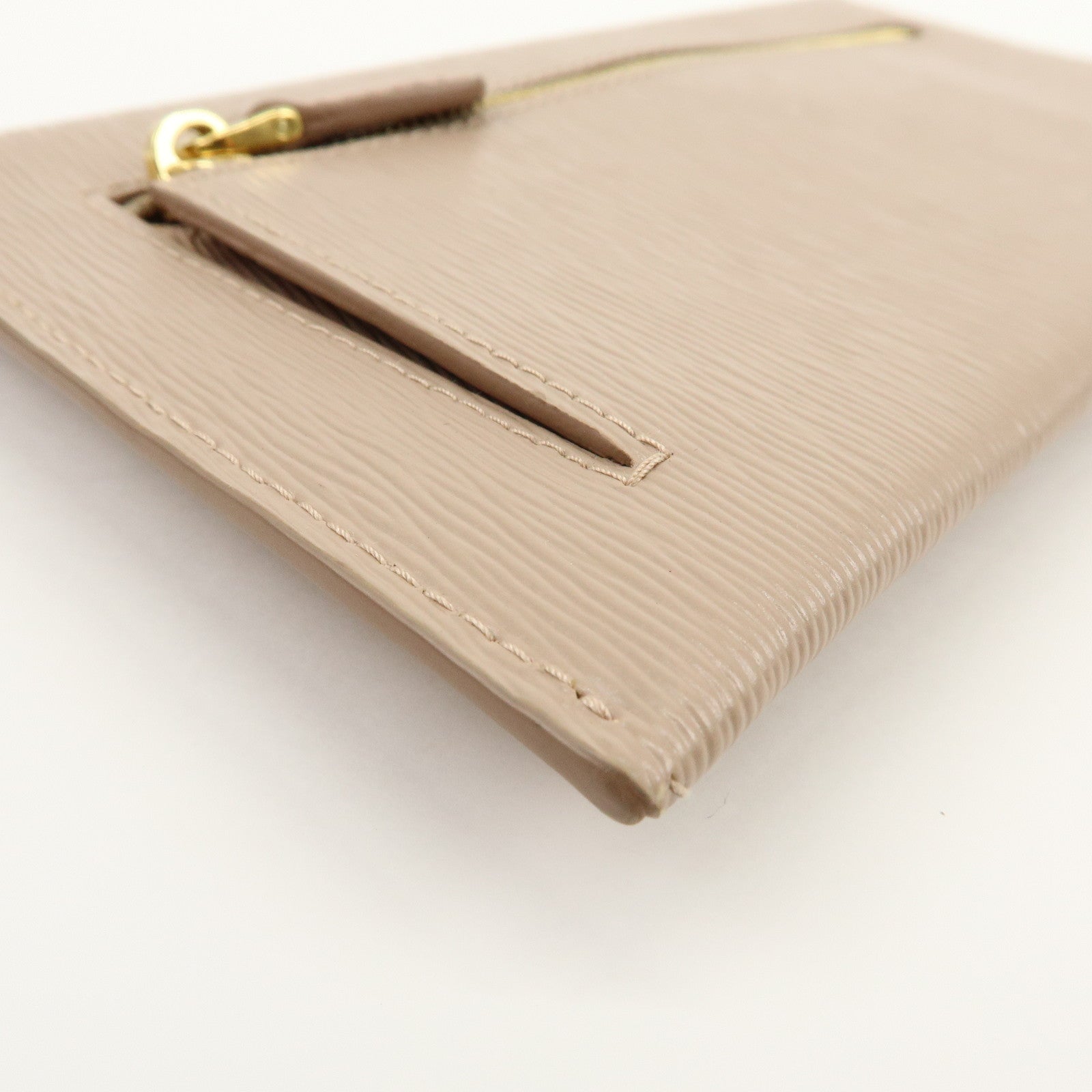 PRADA Envelope Vitello Move Leather Long Wallet Beige 1MF175