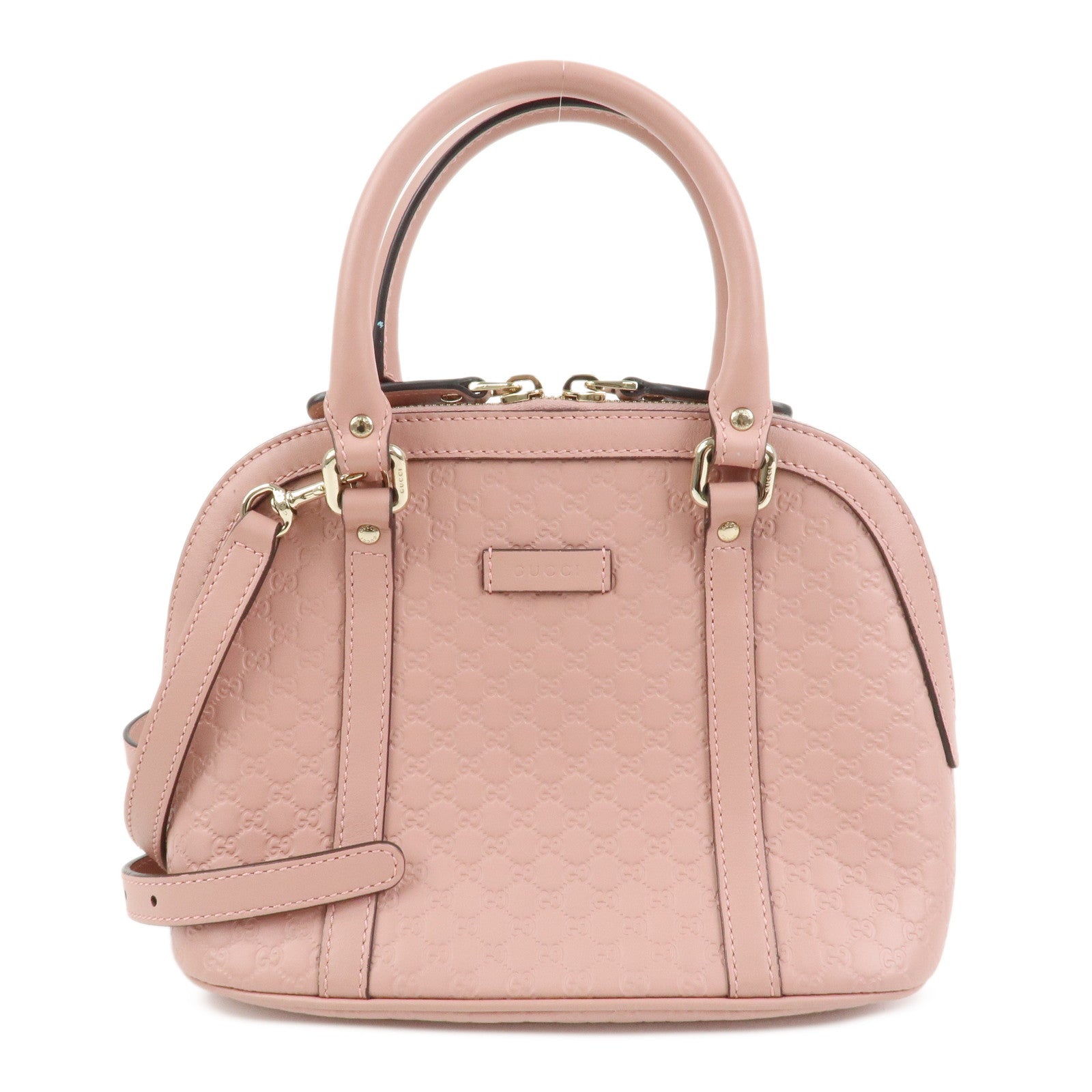GUCCI Micro Guccissima Leather 2Way Hand Shoulder Bag Pink 449654
