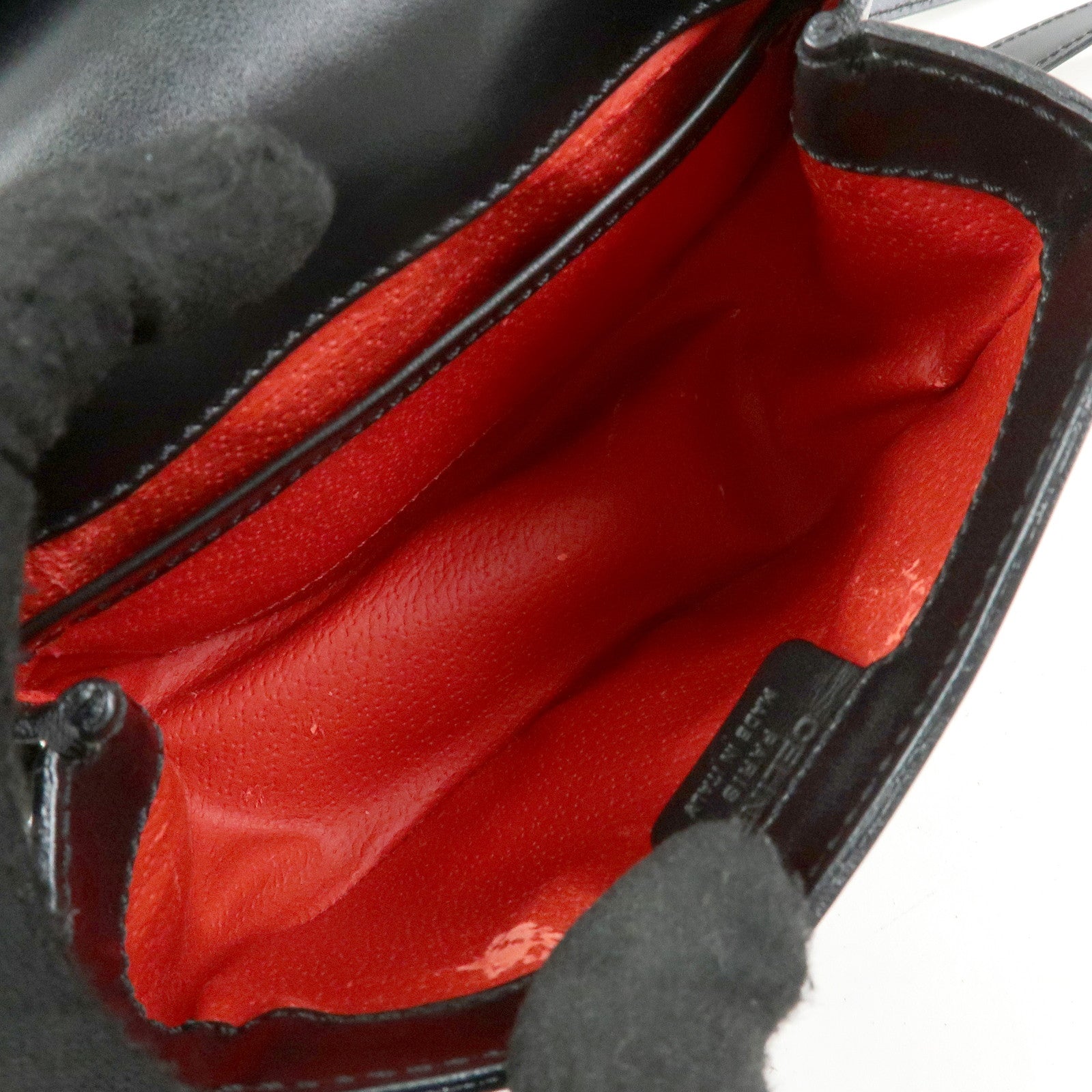 CELINE Leather Shoulder Bag Crossbody Bag Black
