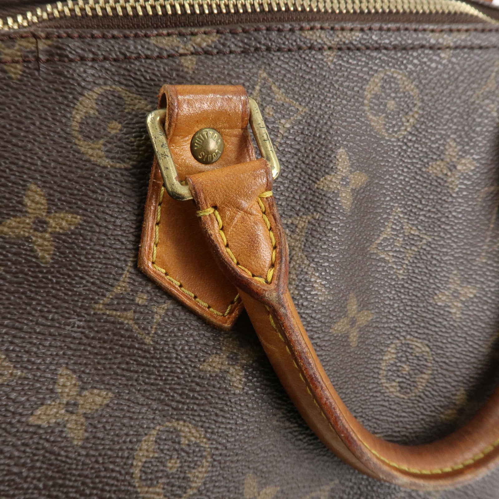 Louis Vuitton Monogram Speedy 30 Boston Bag Hand Bag Brown M41526 Used