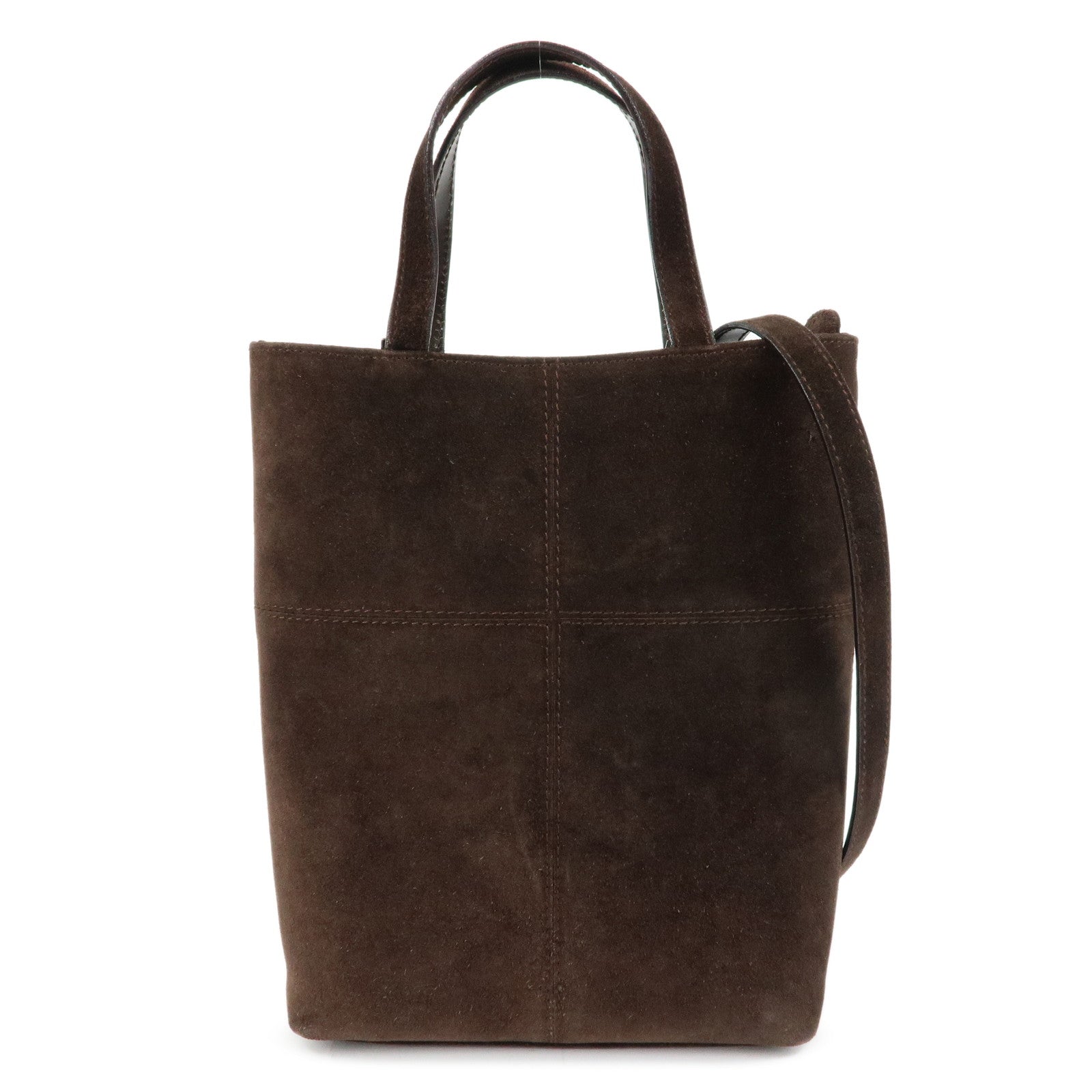 GUCCI Sylvie Suede 2Way Bag Shoulder Hand Bag Brown 000-2113-0553