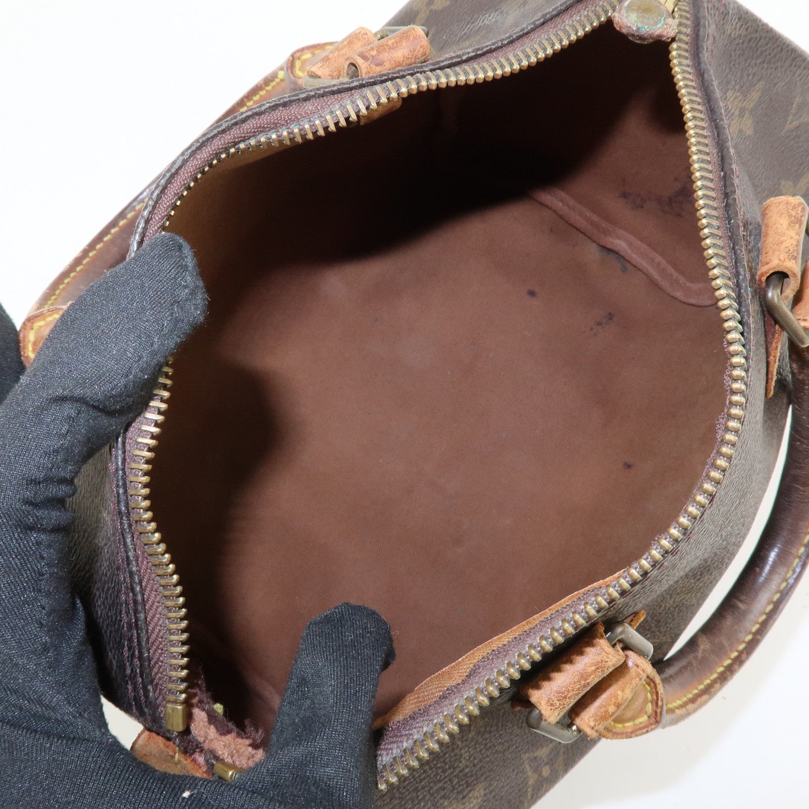 Louis Vuitton Monogram Speedy 25 Boston Bag Hand Bag Brown M41528