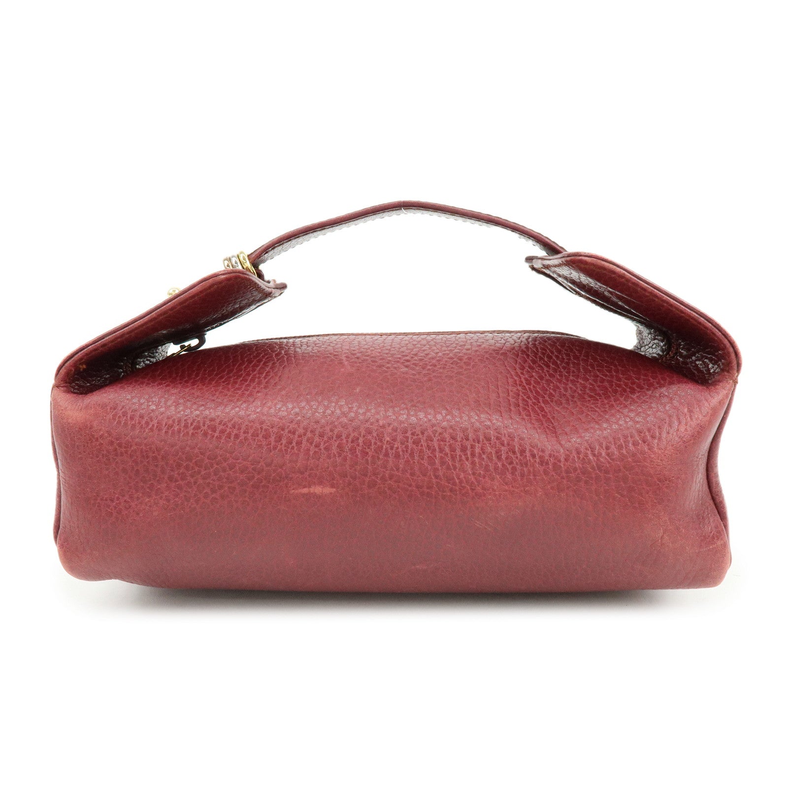 Cartier Must de Cartier Trinity Leather Hand Bag Tote Bag Bordeaux