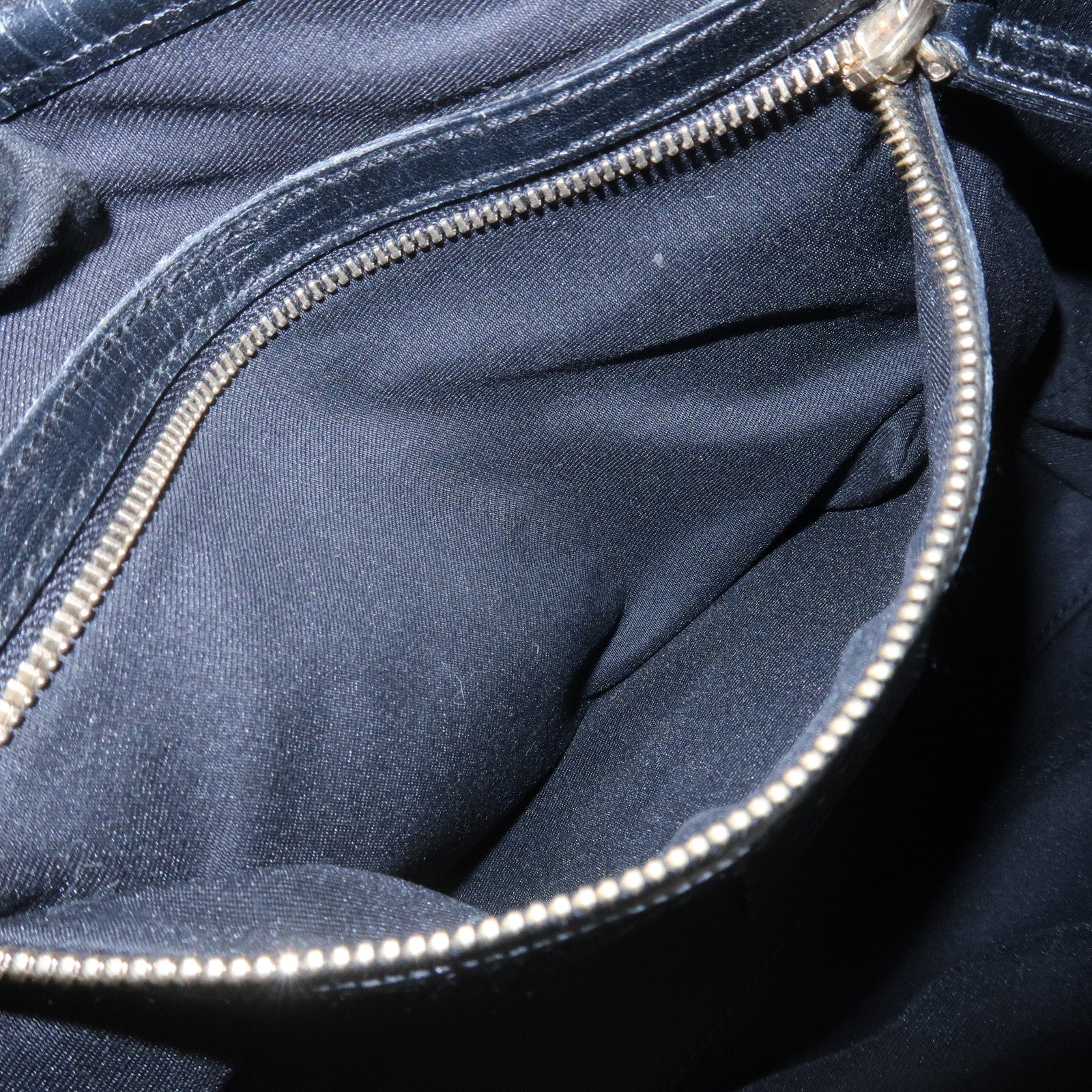 GUCCI Sherry GG Canvas Leathe Tote Bag Hand Bag Black