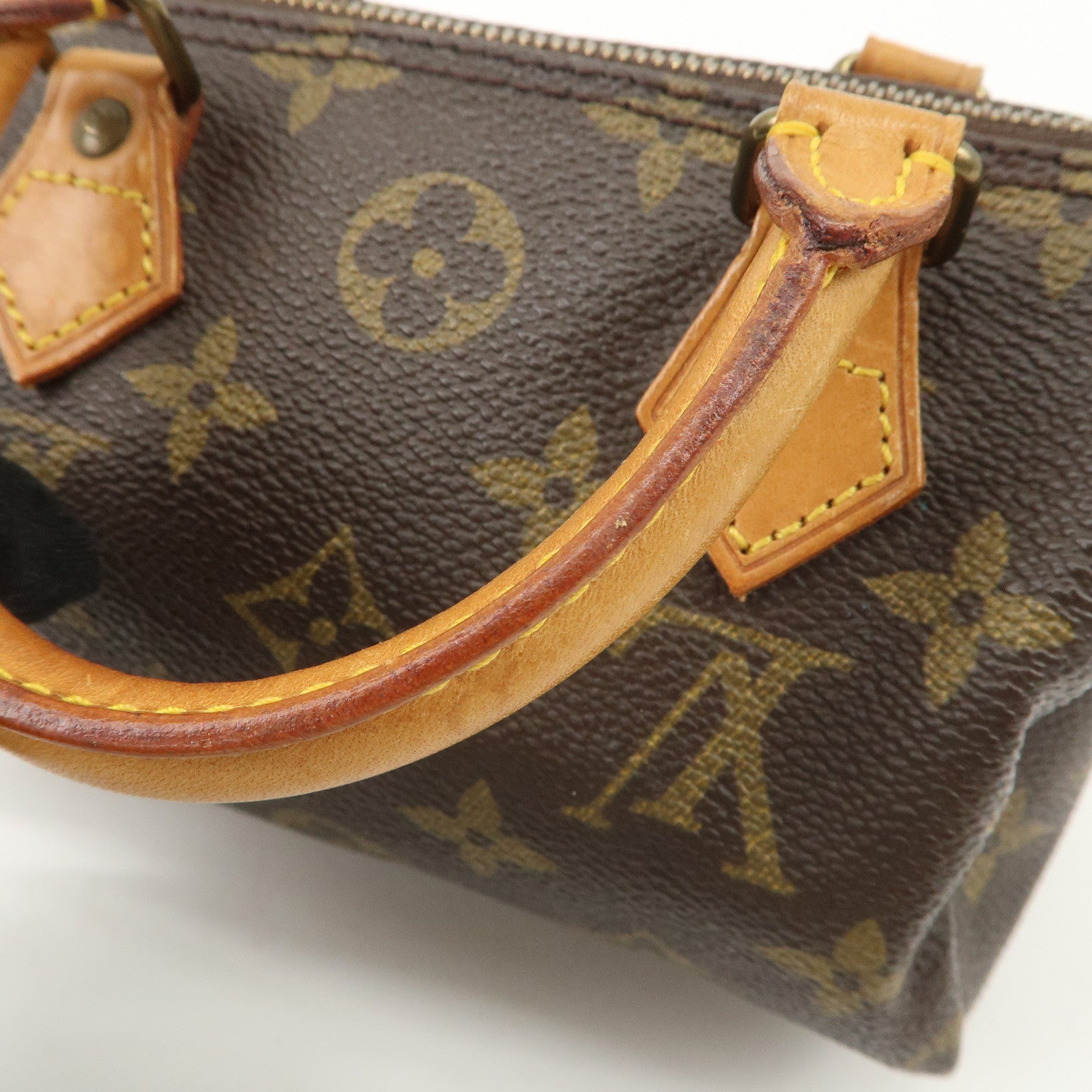 Louis Vuitton Monogram Canvas Mini Speedy Hand Bag Brown M41534