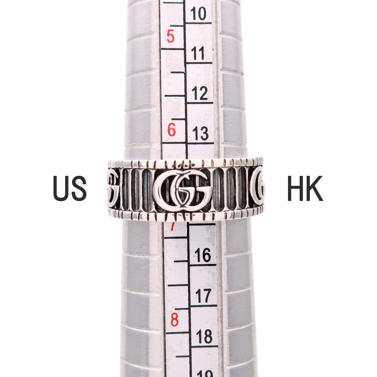 GUCCI  Double G Ring SV925 Silver #14 US6.5 EU53 HK14