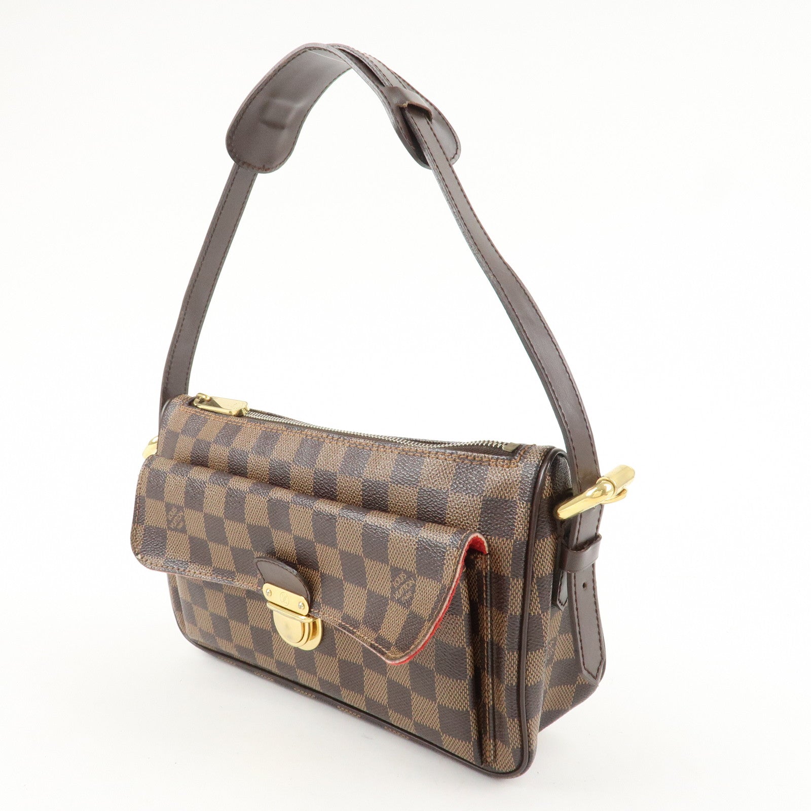 Louis Vuitton Damier Leather Canvas Ravello GM Shoulder Bag N60006 Used