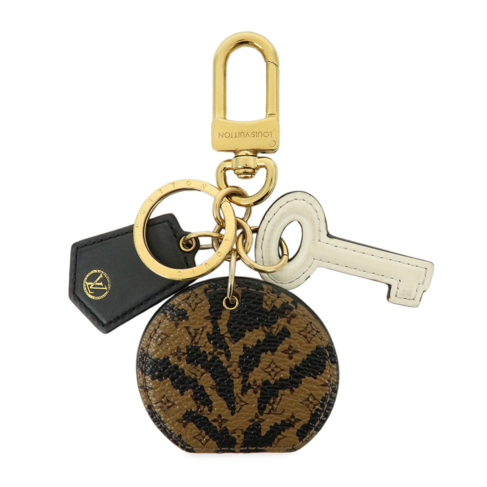 Louis Vuitton Boite Chapeau Key Holder Bag Charm Brown Gold M01367