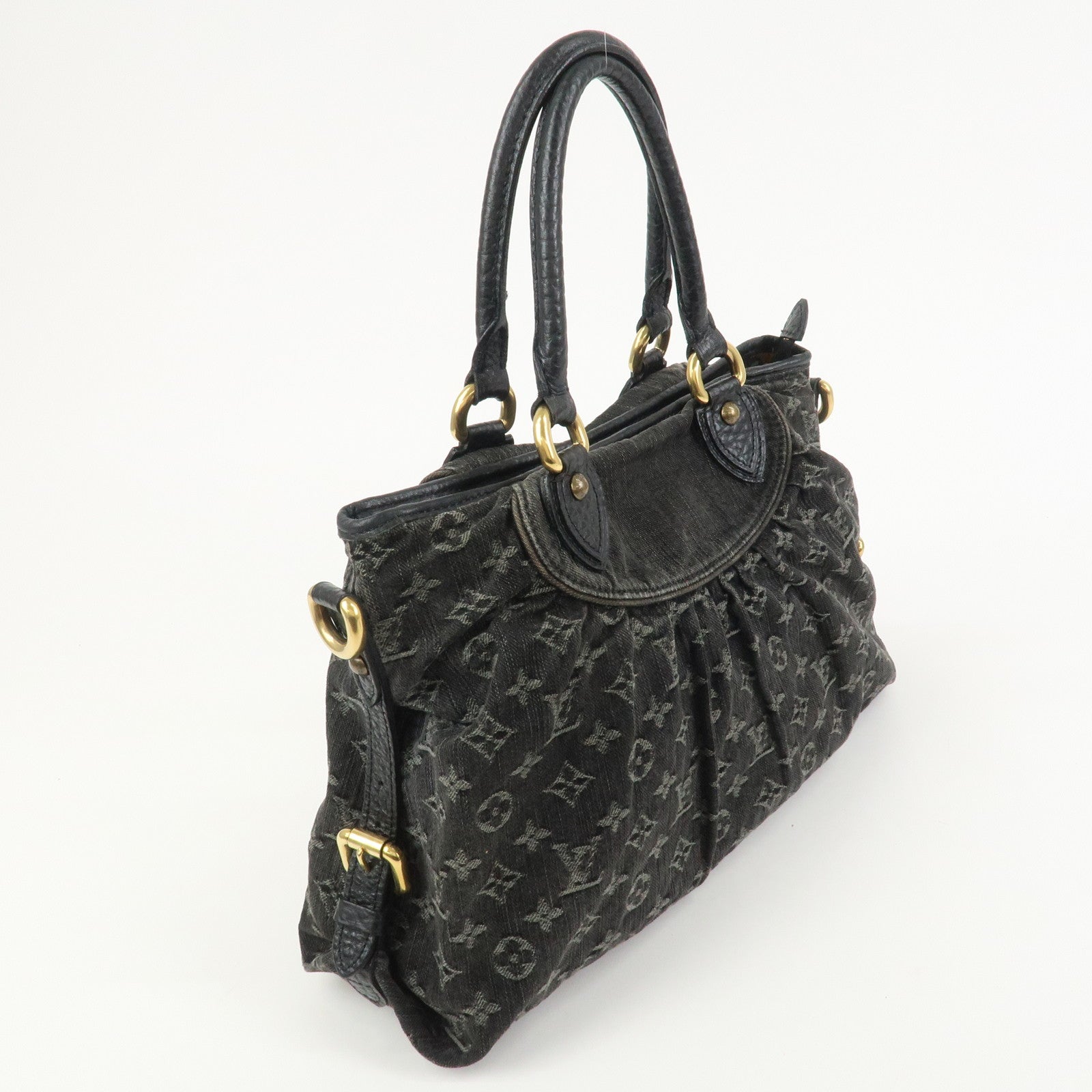 Louis Vuitton Monogram Denim Neo Cabby MM 2Way Bag Noir M95351