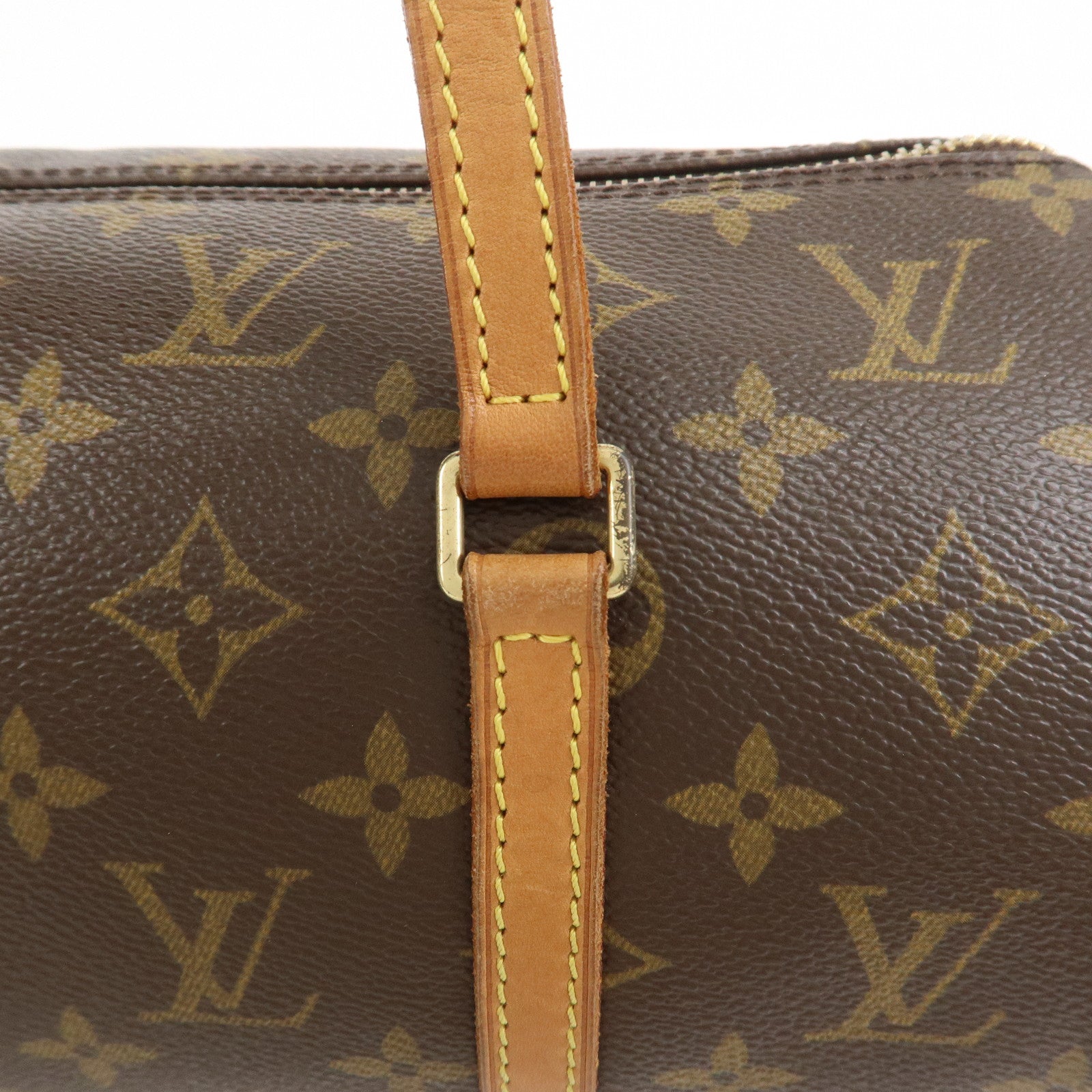 Louis Vuitton Monogram Papillon 30 Hand Bag Brown M51385