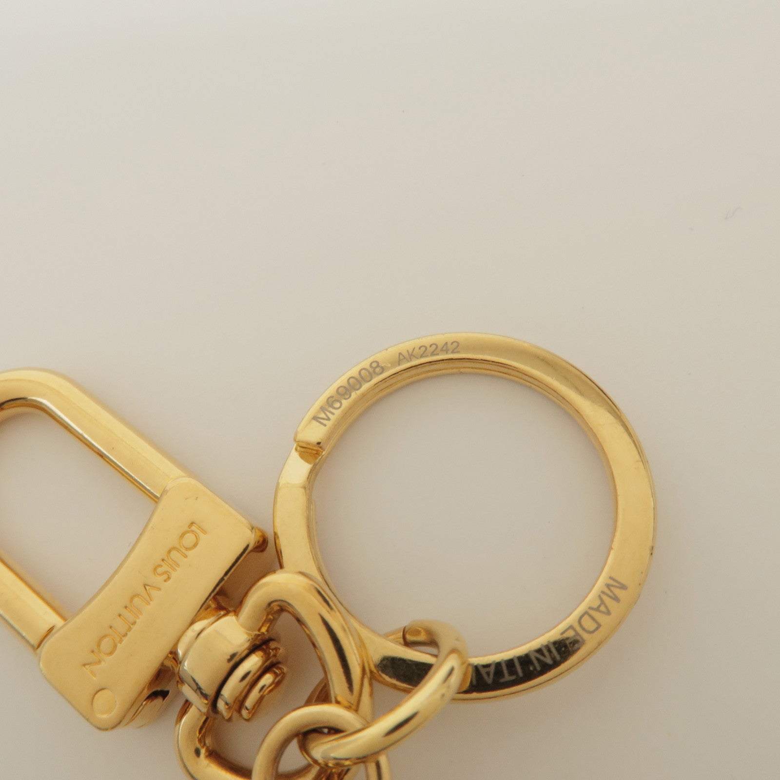 Louis Vuitton Porte Cles Spring Street Metal Bag Charm Gold M69008