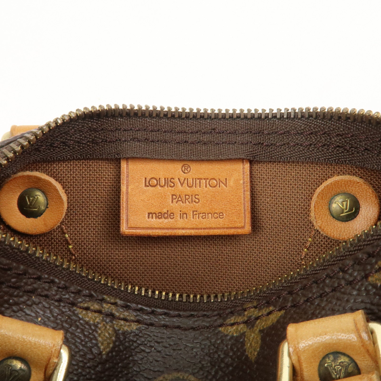 Louis Vuitton Monogram Mini Speedy Hand Bag Boston Bag Brown M41534