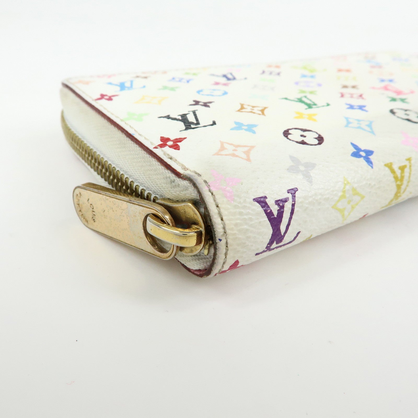 Louis Vuitton Monogram Multicolor Round Zippy Wallet Blanc M60241