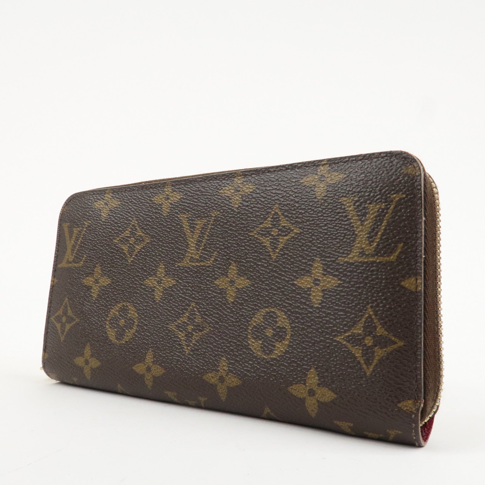 Louis Vuitton Monogram Zippy Long Wallet Brown Fuchsia M41895 Used