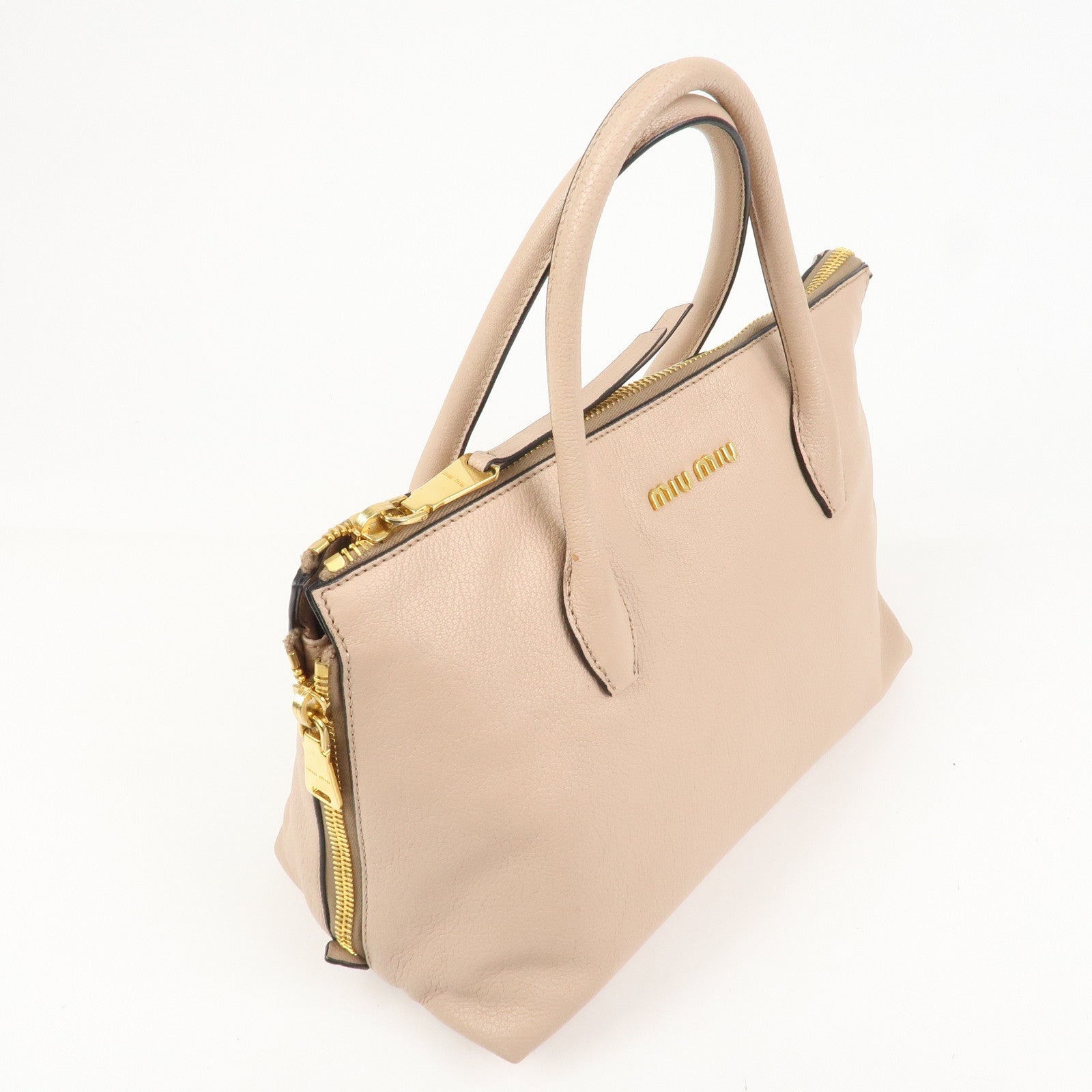 MIU MIU MADRAS 2WAY Bag Hand Bag Shoulder Bag Pink RN1016