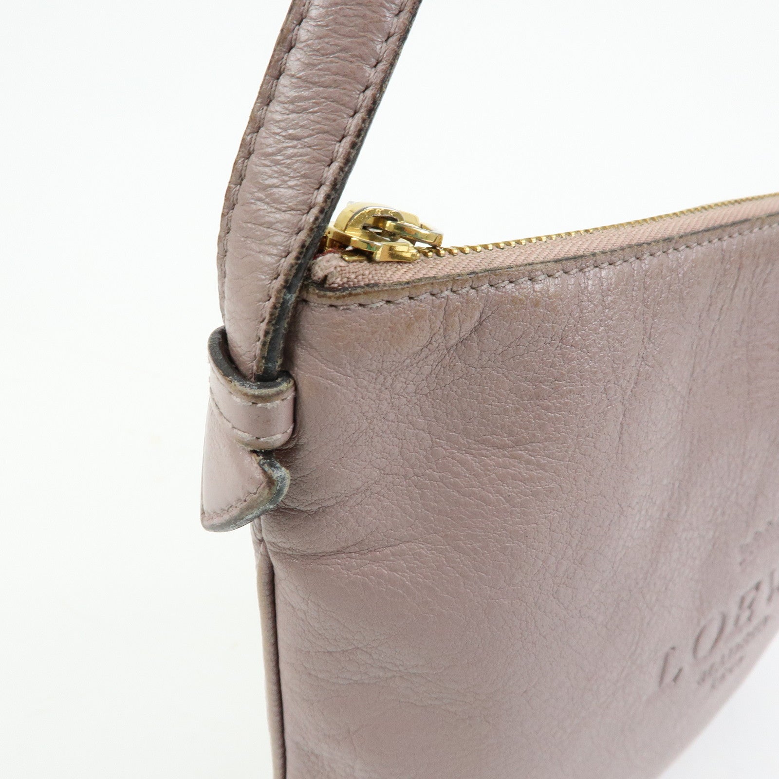 LOEWE Heritage Calf Leather Shoulder Bag Crossbody Bag Pink