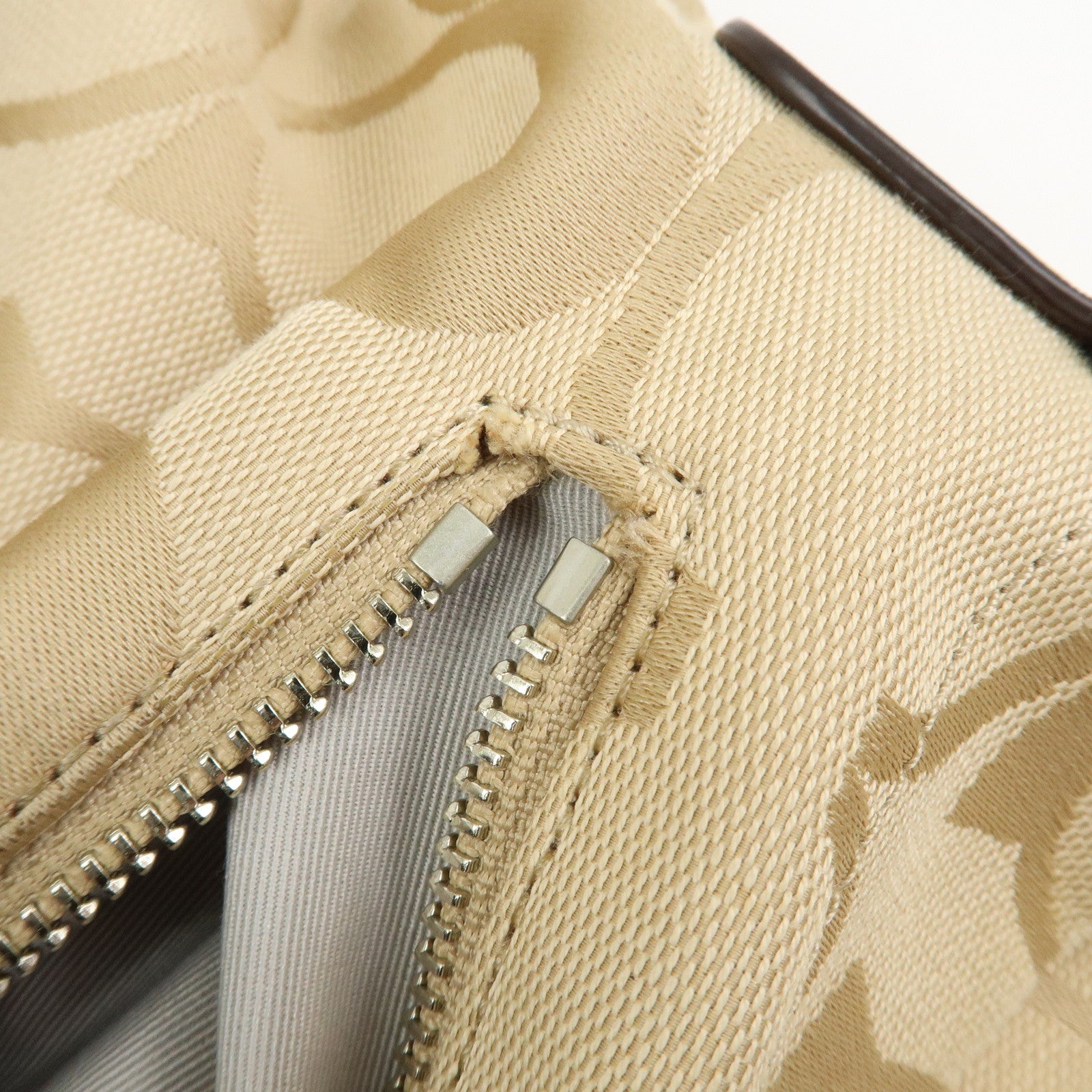 COACH Set of 2  PVC Canvas Leather Shoulder Bag Hand Bag Brown