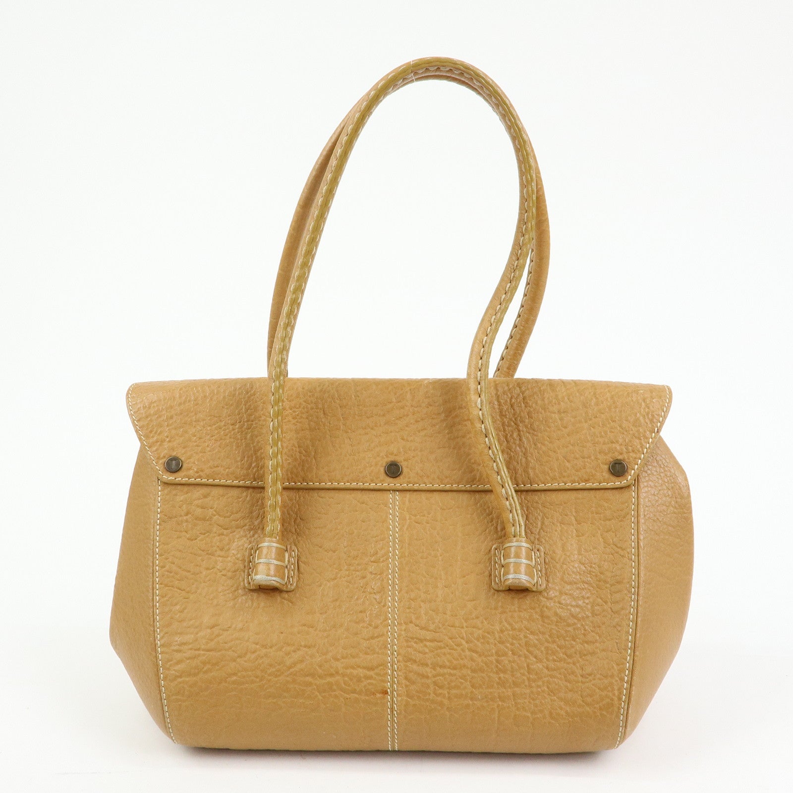 TOD'S Leather Hand Bag Shoulder Bag Brown