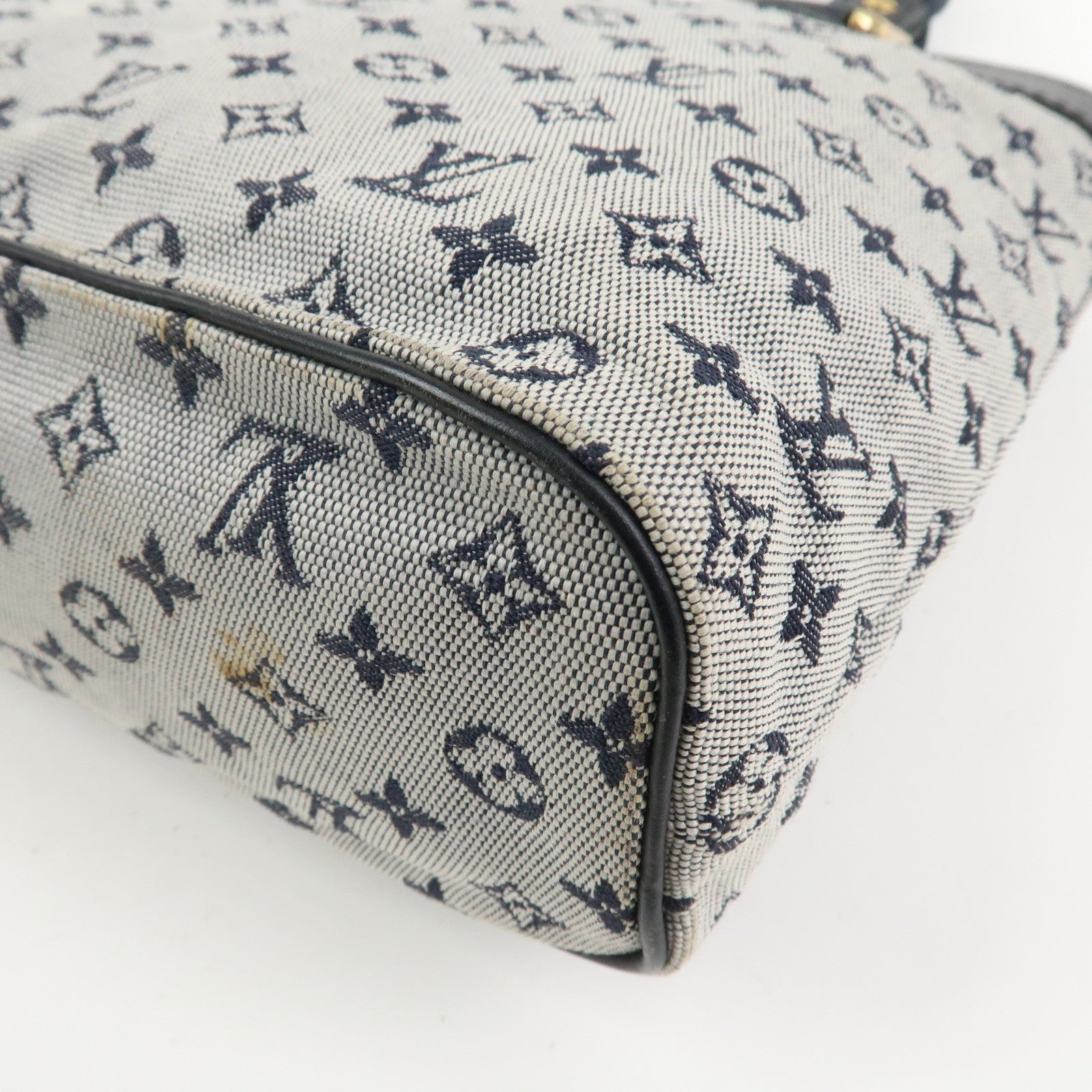 Louis Vuitton Monogram Mini Lin Lucille PM Hand Bag Blue M92676