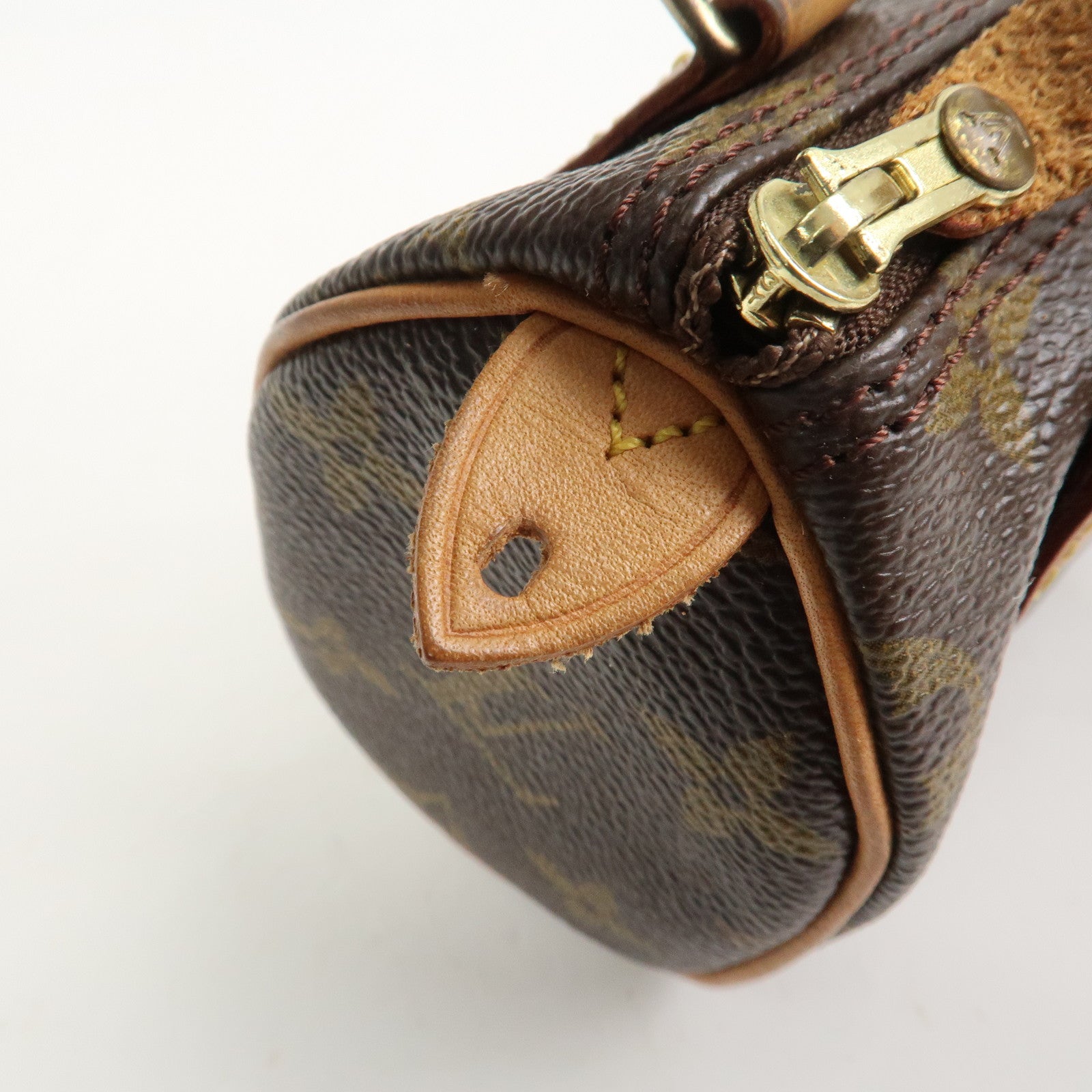 Louis Vuitton Monogram Mini Speedy Hand Bag Brown M41534