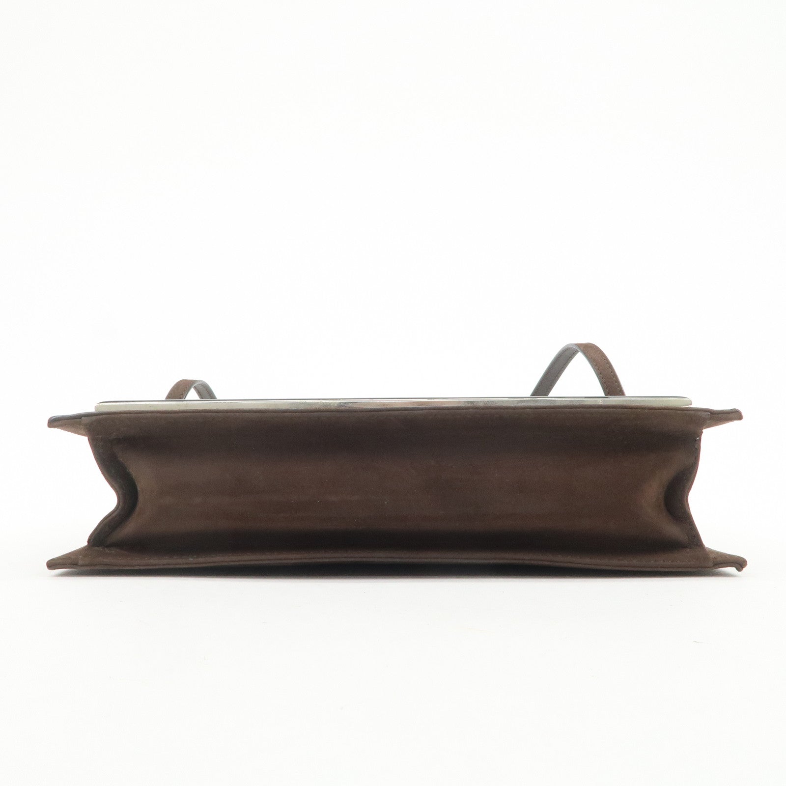 Ferragamo Leather Shoulder Bag Hand Bag Brown