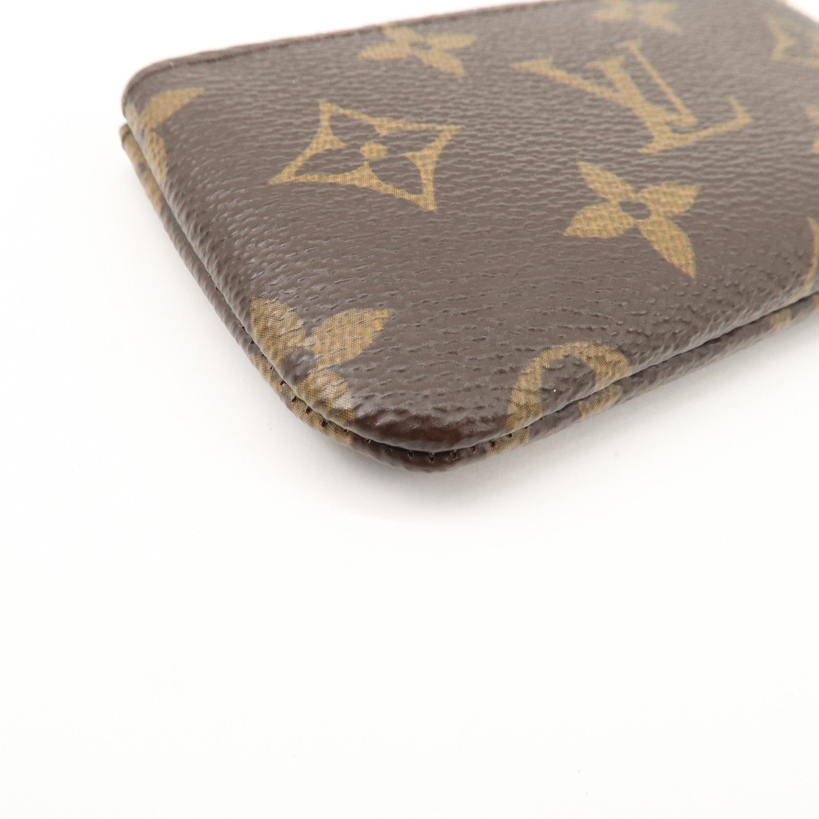 Louis Vuitton Monogram Pochette Cles Coin Case Key Case Brown M62650