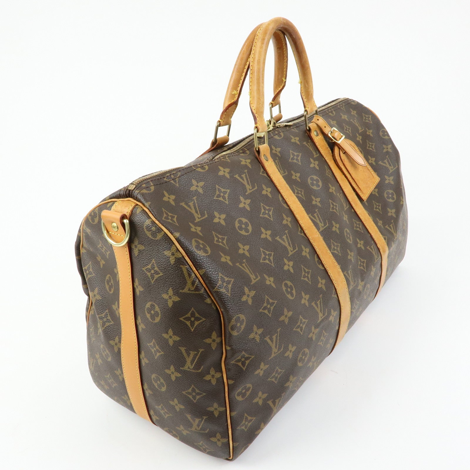 Louis Vuitton Monogram Keep All Bandouliere 50 Boston Bag M41416