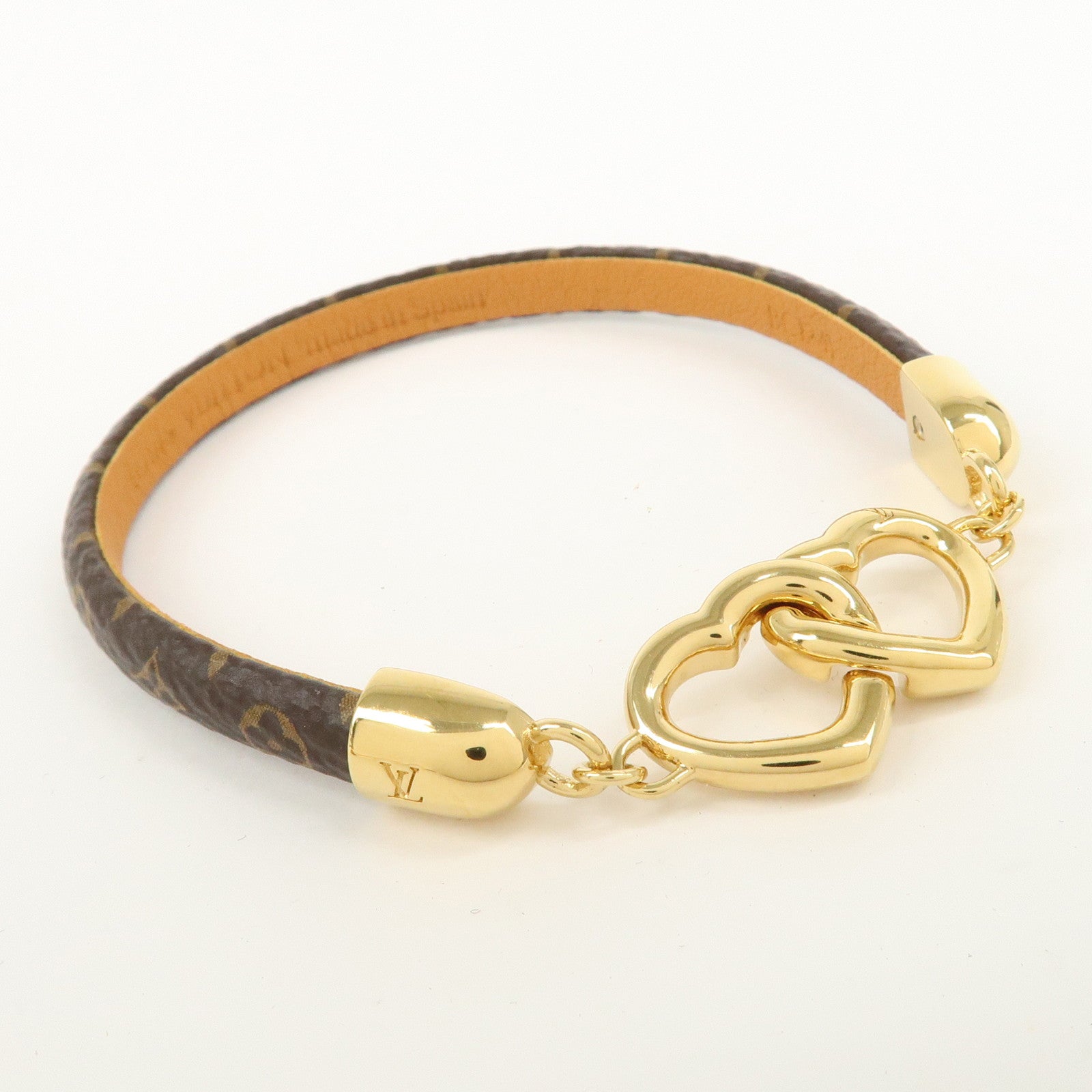 Louis Vuitton Monogram Say Yes Bracelet Brown Gold M6758E Used