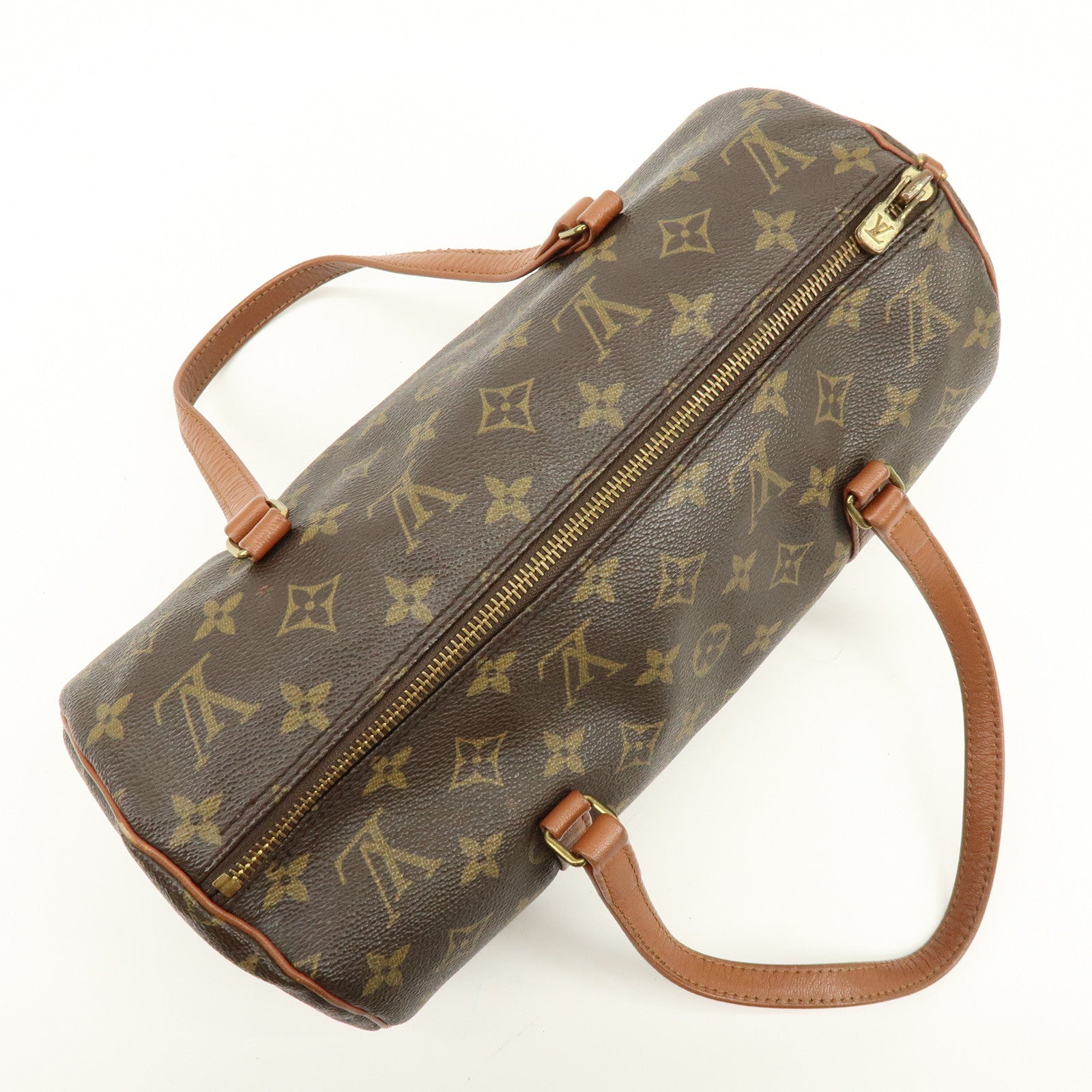 Louis Vuitton Monogram Papillon 30 Hand Bag Brown M51365