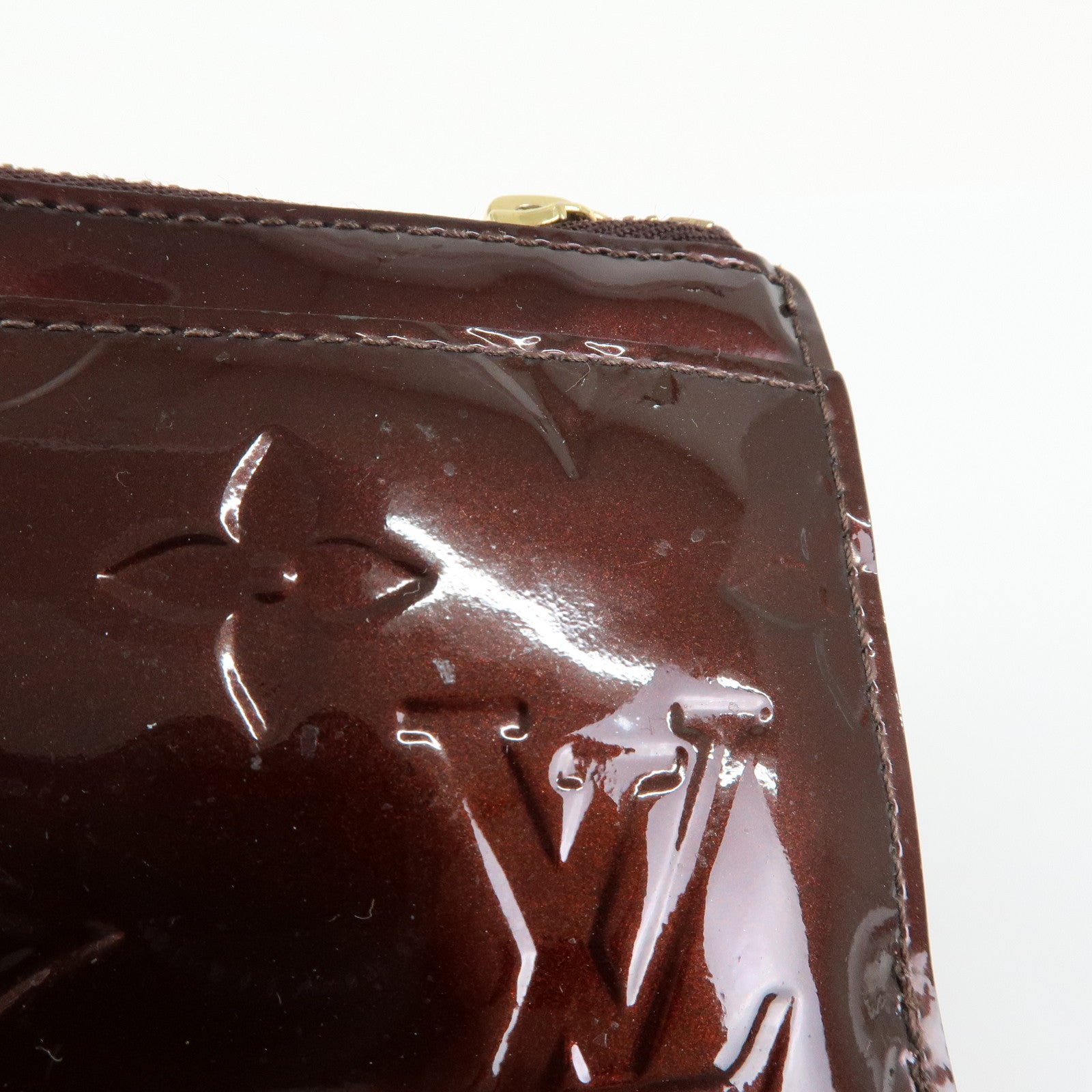 Louis Vuitton Vernis Pochette Cles NM Coin Case Amarante M93557