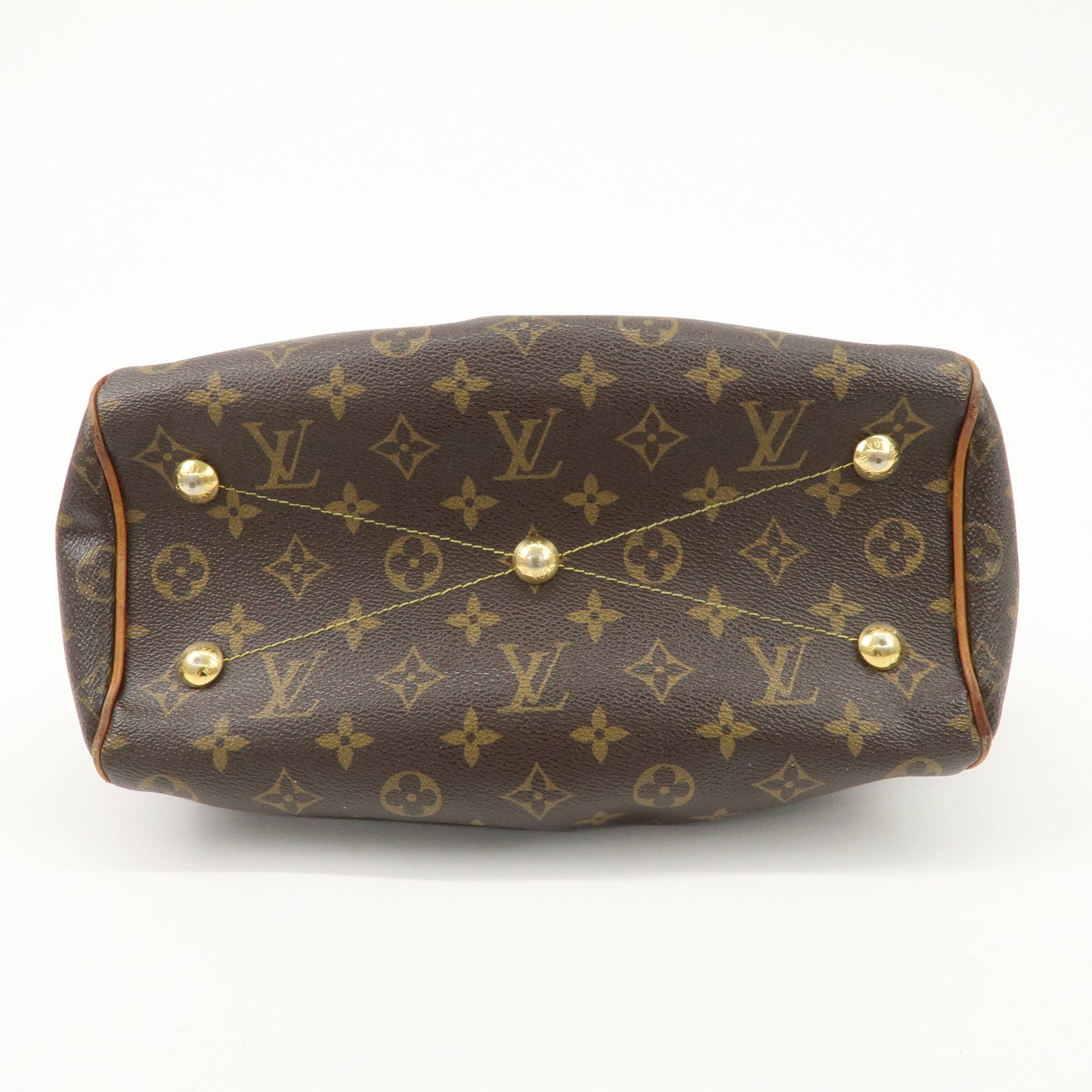 Louis Vuitton Monogram Tivoli PM Hand Bag Brown M40143 Used