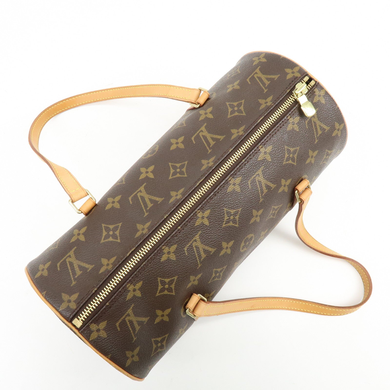 Louis Vuitton Monogram Papillon 30 Hand Bag Brown M51385