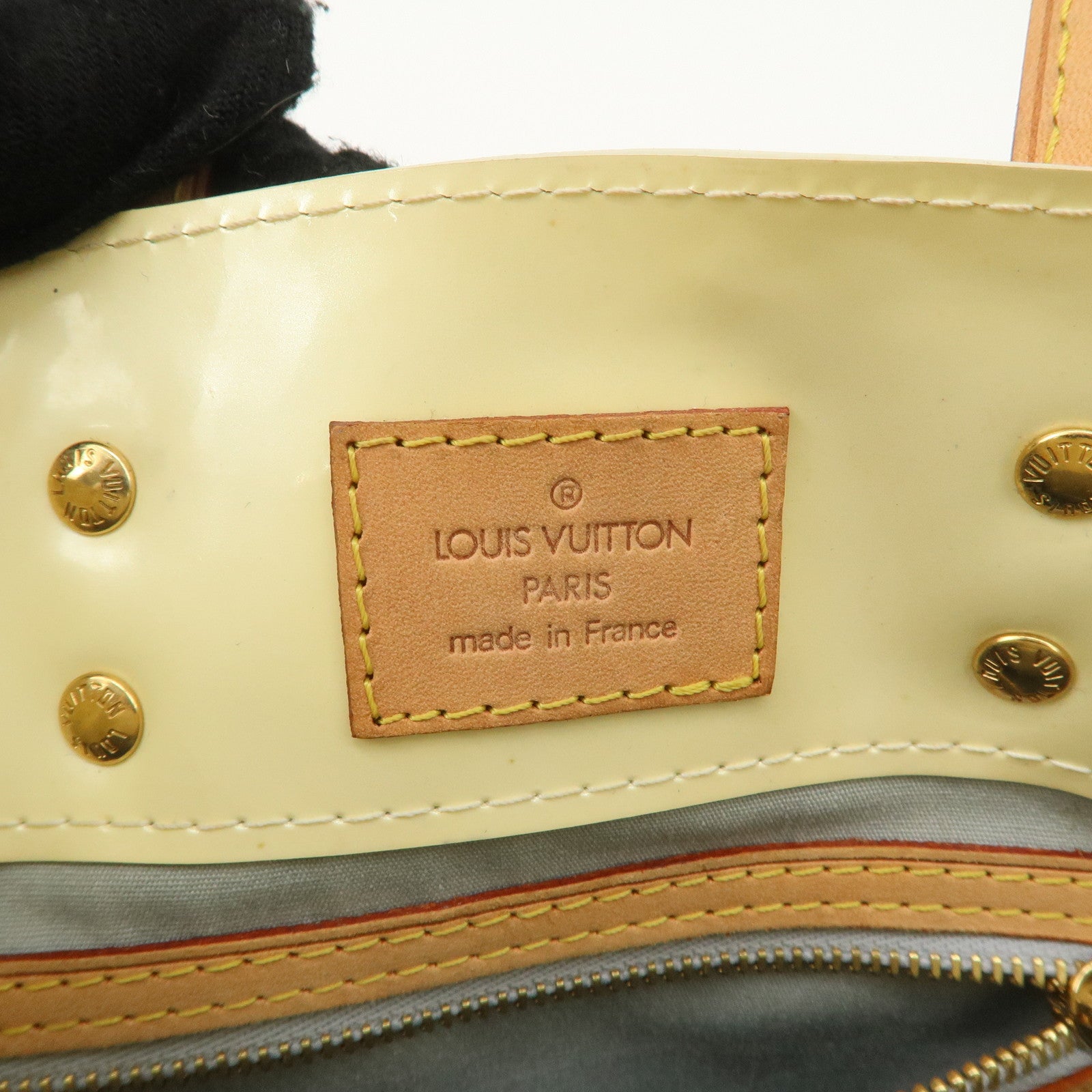 Louis Vuitton Monogram Vernis Lead PM Hand Bag Perle M91336 Used