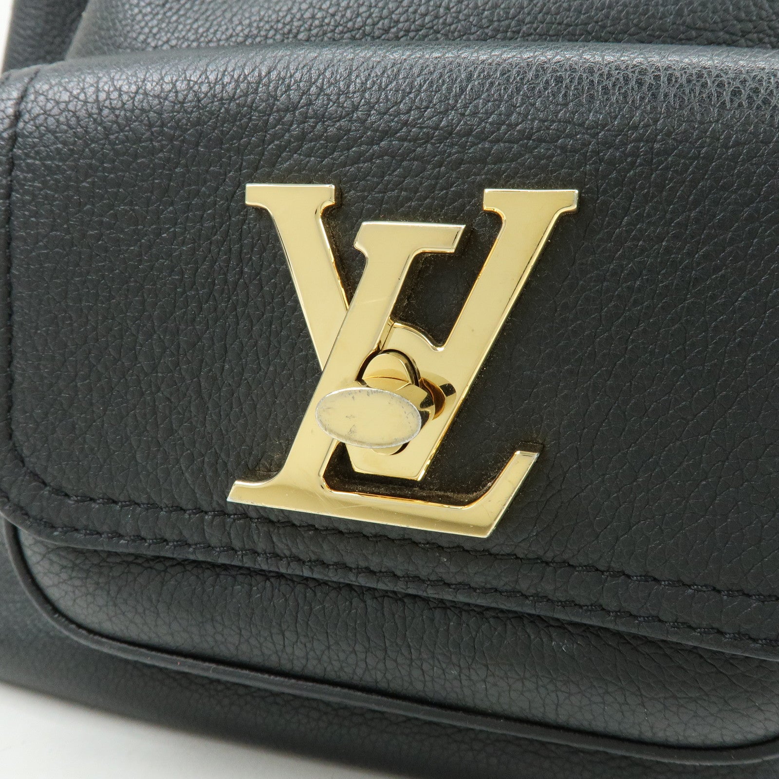Louis Vuitton Lockme Bucket NV 2Way Bag Hand Bag Black M57687