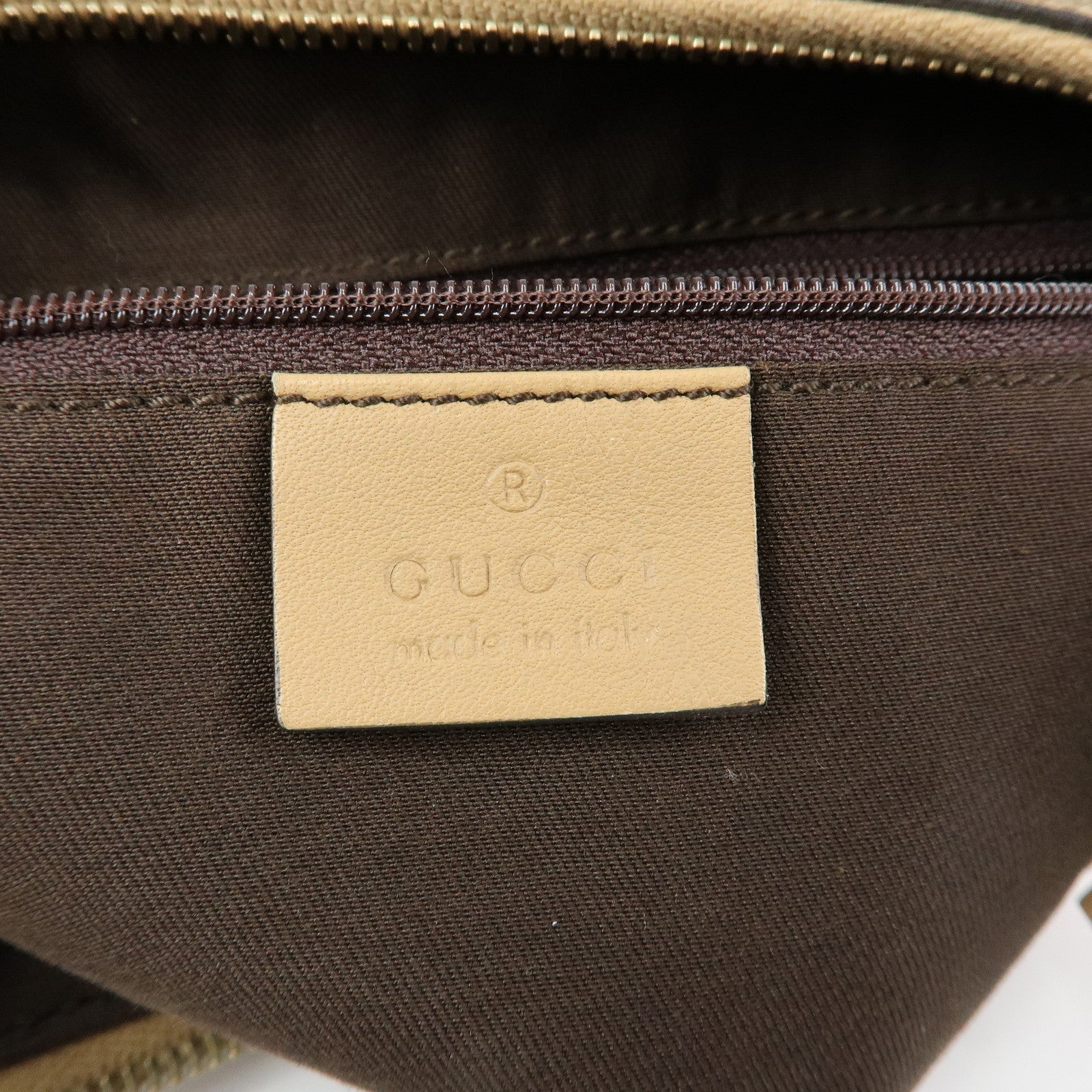 GUCCI Abbey GG Canvas Leather Shoulder Bag Hand Bag Beige 190525